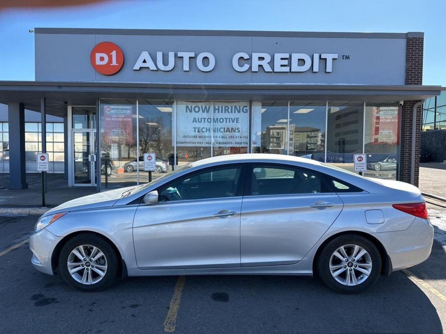 2013 Radiant Silver Metallic /Gray Hyundai Sonata GLS (5NPEB4AC3DH) with an 2.4L 4-Cylinder DGI 198 hp engine, Automatic transmission, located at 8595 Washington St., Thornton, CO, 80229, (303) 287-5511, 39.852348, -104.978447 - D1 Auto NEVER charges dealer fees! All cars have clean titles and have been inspected for mechanical issues. We have financing for everyone. Good credit, bad credit, first time buyers. <br>2013 Hyundai Sonata<br>Clean Carfax, No Accident, Heated Seats, Bluetooth/ With Bluetooth Audio, Sonata GLS, 2. - Photo#0