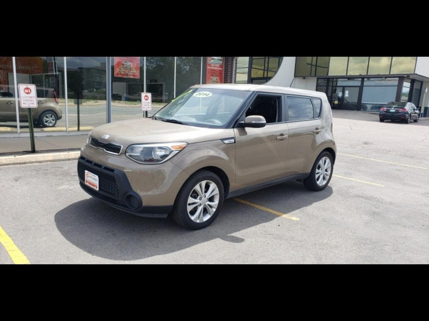 2014 Latte Brown /Black Kia Soul Plus (KNDJP3A51E7) with an I4 engine, Automatic transmission, located at 8595 Washington St., Thornton, CO, 80229, (303) 287-5511, 39.852348, -104.978447 - 2014 Kia Soul<br><br>D1 Auto NEVER charges dealer fees! All cars have clean titles and have been inspected for mechanical issues. We have financing for everyone. Good credit, bad credit, first time buyers.<br>Odometer is 1427 miles below market average!<br>Please call Lakewood Location 303-274-7692 - Photo#1