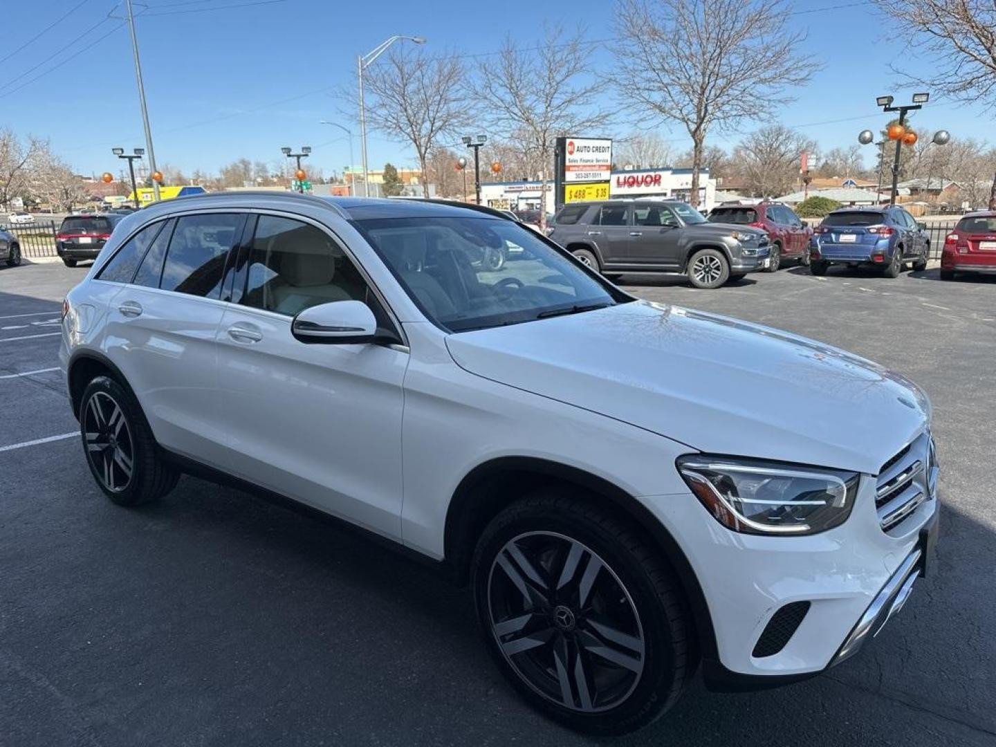 2020 White /Actual Mercedes-Benz GLC GLC 300 (WDC0G8EB3LF) with an I4 engine, Automatic transmission, located at 8595 Washington St., Thornton, CO, 80229, (303) 287-5511, 39.852348, -104.978447 - 2020 Mercedes-Benz GLC<br>Blind Spot Monitoring, Backup Camera, Leather, Collision Warning, 4MATIC, 4-Way Lumbar Support, Electrically Adjustable Passenger Seat, Heated Front Bucket Seats, Panorama Sunroof, Power Driver Seat and Steering Column w/Memory.<br>D1 Auto NEVER charges dealer fees! All c - Photo#3