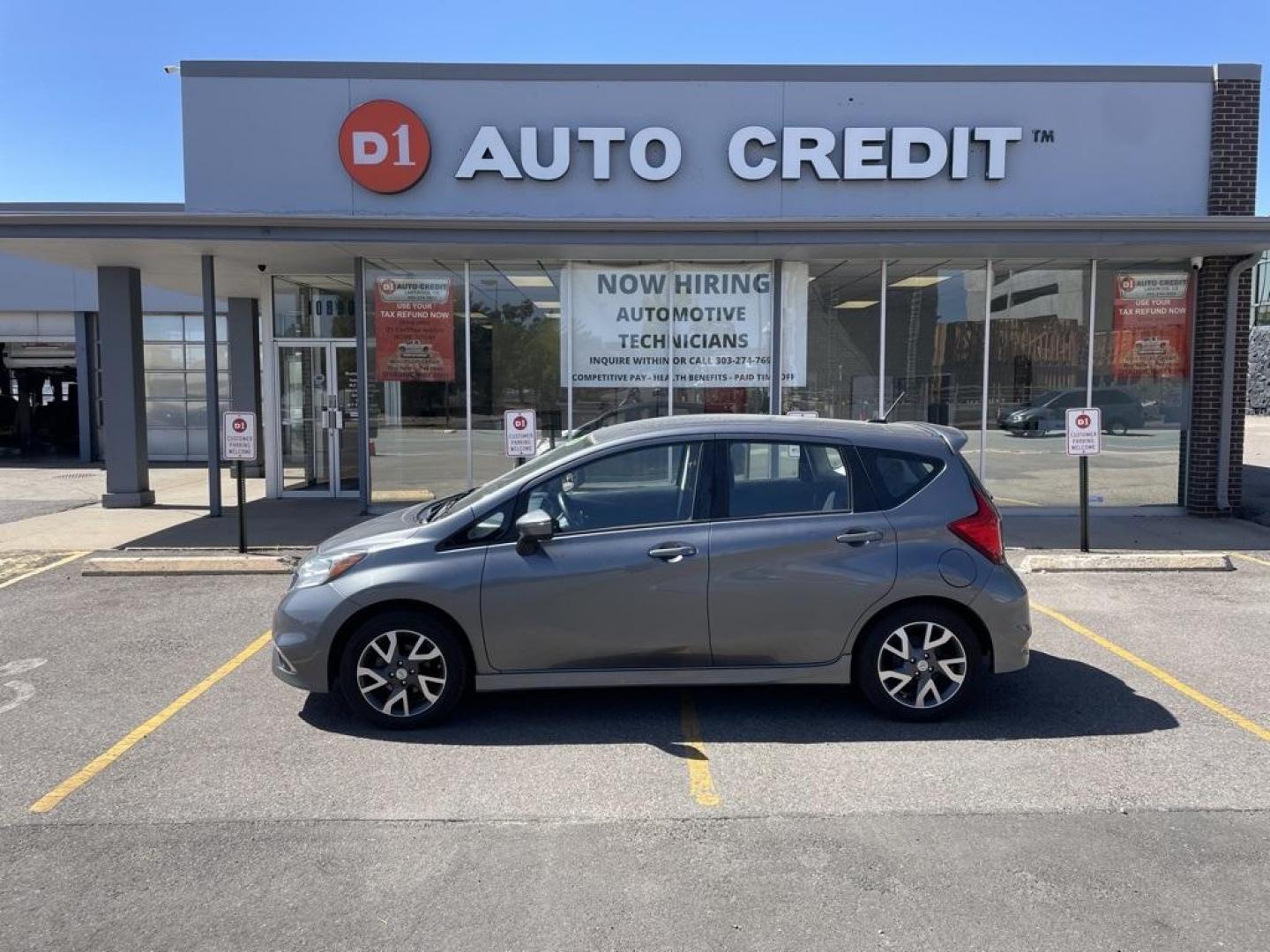2016 Gun Metallic /Charcoal Nissan Versa Note SR (3N1CE2CP7GL) with an 1.6L 4-Cylinder DOHC 16V engine, CVT transmission, located at 8595 Washington St., Thornton, CO, 80229, (303) 287-5511, 39.852348, -104.978447 - 2016 Nissan Versa Note<br><br>D1 Auto NEVER charges dealer fees! All cars have clean titles and have been inspected for mechanical issues. We have financing for everyone. Good credit, bad credit, first time buyers.<br><br>Please call Lakewood Location 303-274-7692 or Thornton 303-287-5511 to schedul - Photo#0