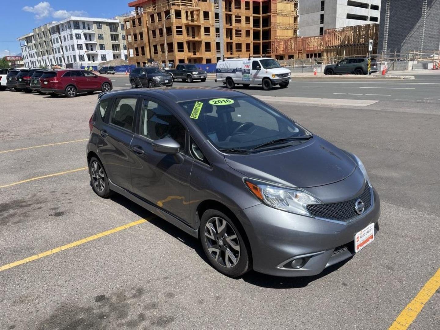 2016 Gun Metallic /Charcoal Nissan Versa Note SR (3N1CE2CP7GL) with an 1.6L 4-Cylinder DOHC 16V engine, CVT transmission, located at 8595 Washington St., Thornton, CO, 80229, (303) 287-5511, 39.852348, -104.978447 - 2016 Nissan Versa Note<br><br>D1 Auto NEVER charges dealer fees! All cars have clean titles and have been inspected for mechanical issues. We have financing for everyone. Good credit, bad credit, first time buyers.<br><br>Please call Lakewood Location 303-274-7692 or Thornton 303-287-5511 to schedul - Photo#3