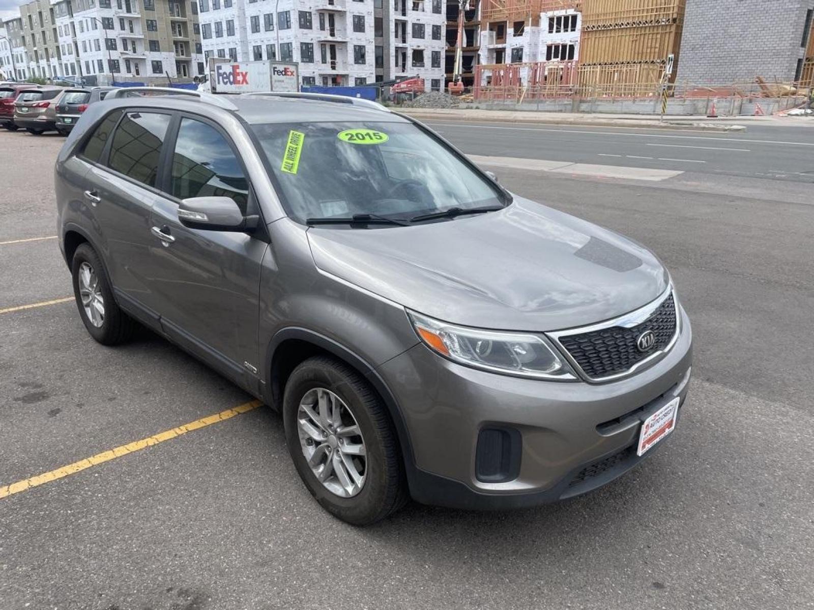 2015 Titanium Silver /Black Kia Sorento LX (5XYKTDA73FG) with an 3.3L V6 DGI Dual CVVT engine, Automatic transmission, located at 8595 Washington St., Thornton, CO, 80229, (303) 287-5511, 39.852348, -104.978447 - 2015 Kia Sorento<br><br>D1 Auto NEVER charges dealer fees! All cars have clean titles and have been inspected for mechanical issues. We have financing for everyone. Good credit, bad credit, first time buyers.<br>Clean CARFAX. Odometer is 14108 miles below market average!<br>Please call Lakewood Loca - Photo #3