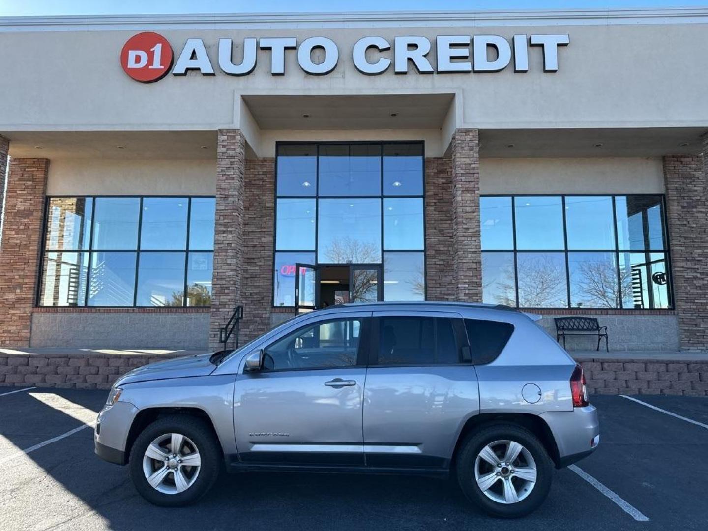 2015 Billet Silver Metallic Clearcoat /Gray Jeep Compass Altitude (1C4NJDEBXFD) with an 2.4L I4 DOHC 16V Dual VVT engine, Automatic transmission, located at 8595 Washington St., Thornton, CO, 80229, (303) 287-5511, 39.852348, -104.978447 - D1 Auto NEVER charges dealer fees! All cars have clean titles and have been inspected for mechanical issues. We have financing for everyone. Good credit, bad credit, first time buyers. <br><br>2015 Jeep Compass<br>Leather, Heated Seats, Power Seats, 6-Speed Automatic, 4WD.<br><br>Please call or text - Photo#0