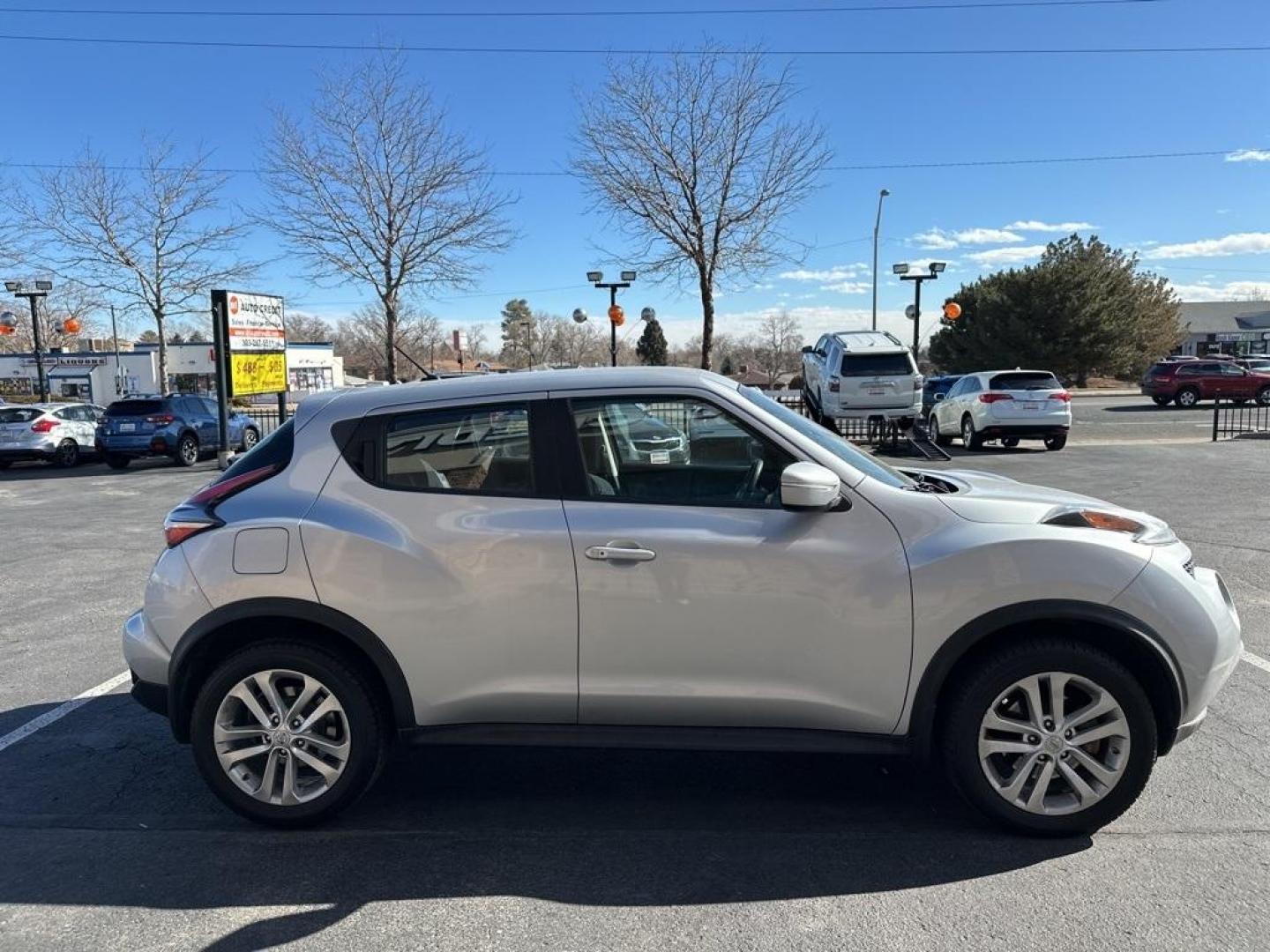 2016 Brilliant Silver Nissan Juke S (JN8AF5MR0GT) with an I4 engine, CVT transmission, located at 10890 W. Colfax Ave., Lakewood, CO, 80215, (303) 274-7692, 39.739914, -105.120132 - 2016 Nissan JukeD1 Auto NEVER charges dealer fees! All cars have clean titles and have been inspected for mechanical issues. We have financing for everyone. Good credit, bad credit, first time buyers.Clean CARFAX.Please call Lakewood Location 303-274-7692 or Thornton 303-287-5511 to schedule a test - Photo#3
