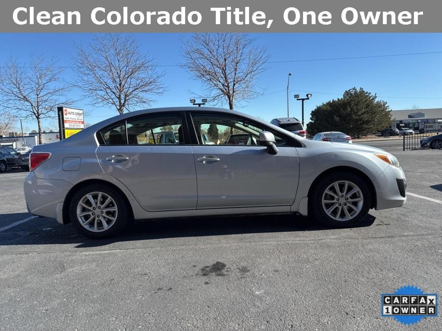 2013 Ice Silver Metallic /Black Subaru Impreza 2.0i Premium (JF1GJAC60DH) with an 2.0L 4-Cylinder SMPI DOHC 16V engine, CVT transmission, located at 8595 Washington St., Thornton, CO, 80229, (303) 287-5511, 39.852348, -104.978447 - 2013 Subaru Impreza CARFAX One-Owner. AWD<br><br>D1 Auto NEVER charges dealer fees! All cars have clean titles and have been inspected for mechanical issues. We have financing for everyone. Good credit, bad credit, first time buyers.<br>Clean CARFAX.<br>Please call Lakewood Location 303-274-7692 or - Photo#3