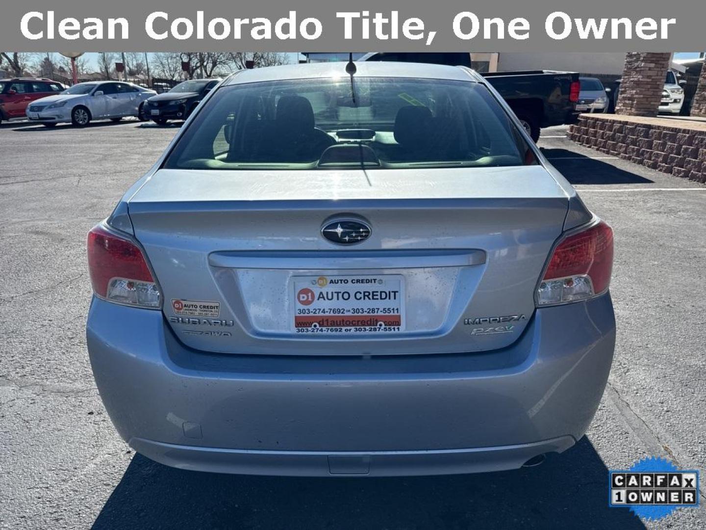 2013 Ice Silver Metallic /Black Subaru Impreza 2.0i Premium (JF1GJAC60DH) with an 2.0L 4-Cylinder SMPI DOHC 16V engine, CVT transmission, located at 8595 Washington St., Thornton, CO, 80229, (303) 287-5511, 39.852348, -104.978447 - 2013 Subaru Impreza CARFAX One-Owner. AWD<br><br>D1 Auto NEVER charges dealer fees! All cars have clean titles and have been inspected for mechanical issues. We have financing for everyone. Good credit, bad credit, first time buyers.<br>Clean CARFAX.<br>Please call Lakewood Location 303-274-7692 or - Photo#6