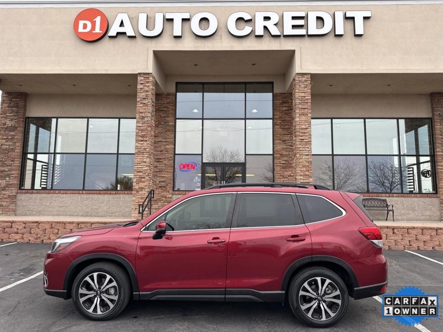 2021 Crimson Red Pearl /Gray Subaru Forester Limited (JF2SKAUCXMH) with an 2.5L 4-Cylinder DOHC 16V VVT engine, CVT transmission, located at 8595 Washington St., Thornton, CO, 80229, (303) 287-5511, 39.852348, -104.978447 - 2021 Subaru Forester Limited Clean title, One Owner<br><br>Apple/Android Car Play, CarfaxOne Owner, No Accidents, Blind Spot Monitoring, Backup Camera, Leather, Heated Seats, Subaru Eyesight With Emegancy Braking And Adaptive Cruise Control, Heated Steering Wheel, Power moonroof and more. <br><br>D1 - Photo#0