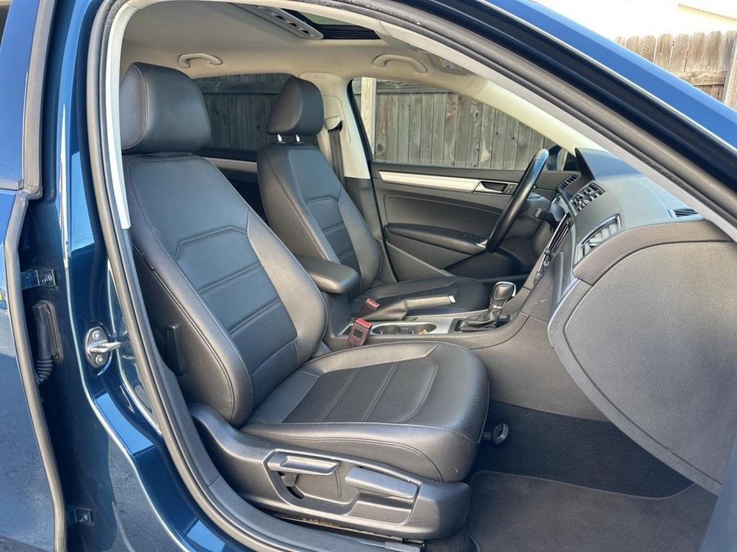 2019 Tourmaline Blue Metallic /Actual Volkswagen Passat 2.0T Wolfsburg (1VWLA7A33KC) with an 2.0L I4 TSI Turbocharged engine, Automatic transmission, located at 8595 Washington St., Thornton, CO, 80229, (303) 287-5511, 39.852348, -104.978447 - 2019 Volkswagen Passat Wolfsburg with, heated leather seats, blind spot detection, Apple/Android Car Play, Sun Roof and more. <br>Fully serviced including new tires.<br><br>Wolfsburg FWD 6-Speed Automatic with Tiptronic 2.0L I4 TSI Turbocharged<br>25/36 City/Highway MPG<br><br>Awards:<br> * 2019 KB - Photo#19