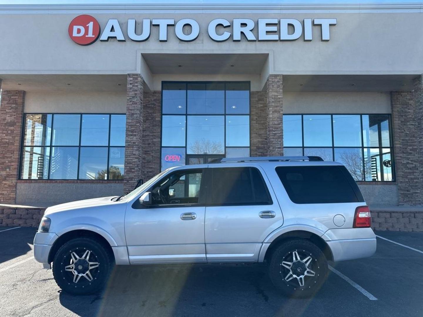 2013 Ingot Silver Metallic Ford Expedition Limited (1FMJU2A50DE) with an 5.4L V8 SOHC 24V FFV engine, Automatic transmission, located at 8595 Washington St., Thornton, CO, 80229, (303) 287-5511, 39.852348, -104.978447 - 2013 Ford Expedition Clean CARFAX.<br><br>Backup Camera, Leather, Clean Carfax, No Accident, Heated and Ventilated Seats, 4WD, Power Moonroof.<br>4WD 6-Speed Automatic 5.4L V8 SOHC 24V FFV<br><br>Odometer is 13043 miles below market average!<br>Awards:<br> * 2013 KBB.com Brand Image Awards<br>Revie - Photo#0
