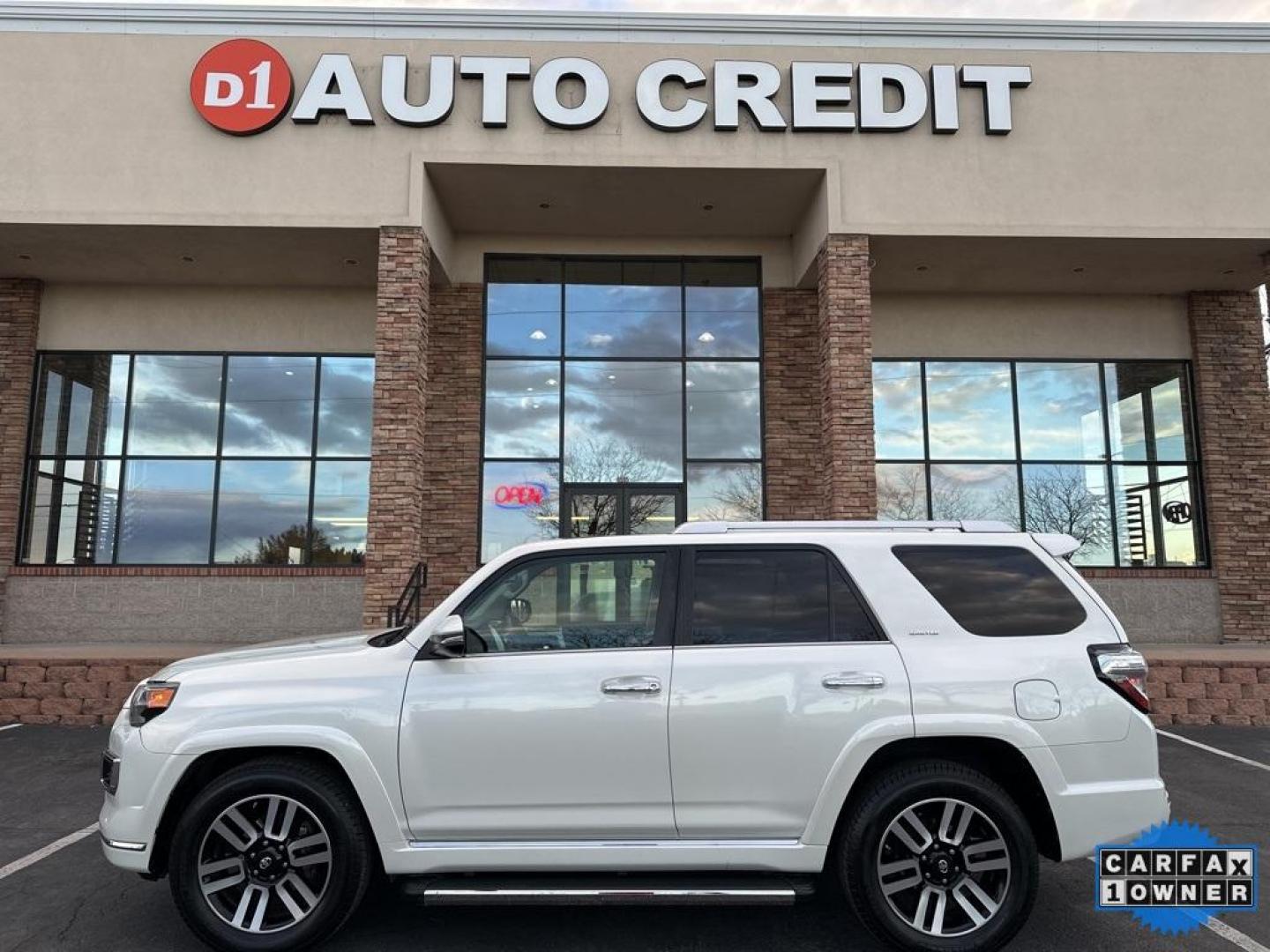2017 Super White /Redwood Toyota 4Runner Limited (JTEBU5JRXH5) with an 4.0L V6 SMPI DOHC engine, Automatic transmission, located at 8595 Washington St., Thornton, CO, 80229, (303) 287-5511, 39.852348, -104.978447 - One Owner and in great condition, with 3rd row seating! Non smoker and loaded.<br><br> 4WD, Redwood w/Leather Seat Trim, Alloy wheels, Front dual zone A/C, Garage Door Opener, Heated door mirrors, Heated/Ventilated Front Bucket Seats, Limited Package, Moonroof w/Tilt Up and Slide, Navigation Syste - Photo#0