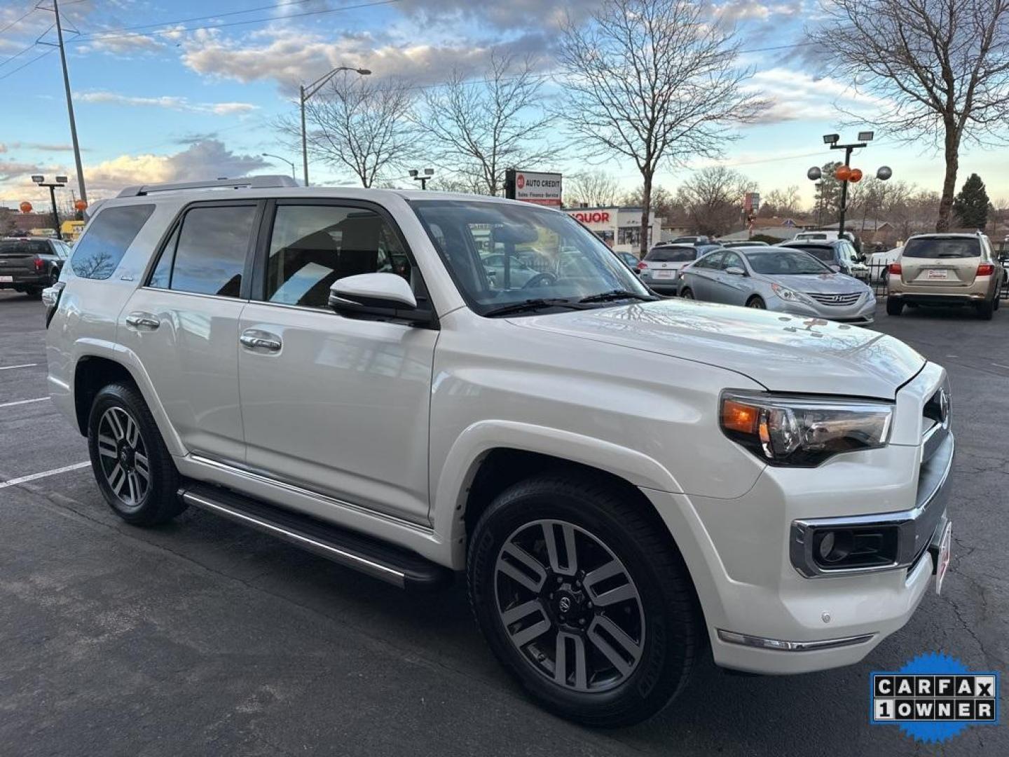 2017 Super White /Redwood Toyota 4Runner Limited (JTEBU5JRXH5) with an 4.0L V6 SMPI DOHC engine, Automatic transmission, located at 8595 Washington St., Thornton, CO, 80229, (303) 287-5511, 39.852348, -104.978447 - One Owner and in great condition, with 3rd row seating! Non smoker and loaded.<br><br> 4WD, Redwood w/Leather Seat Trim, Alloy wheels, Front dual zone A/C, Garage Door Opener, Heated door mirrors, Heated/Ventilated Front Bucket Seats, Limited Package, Moonroof w/Tilt Up and Slide, Navigation Syste - Photo#3