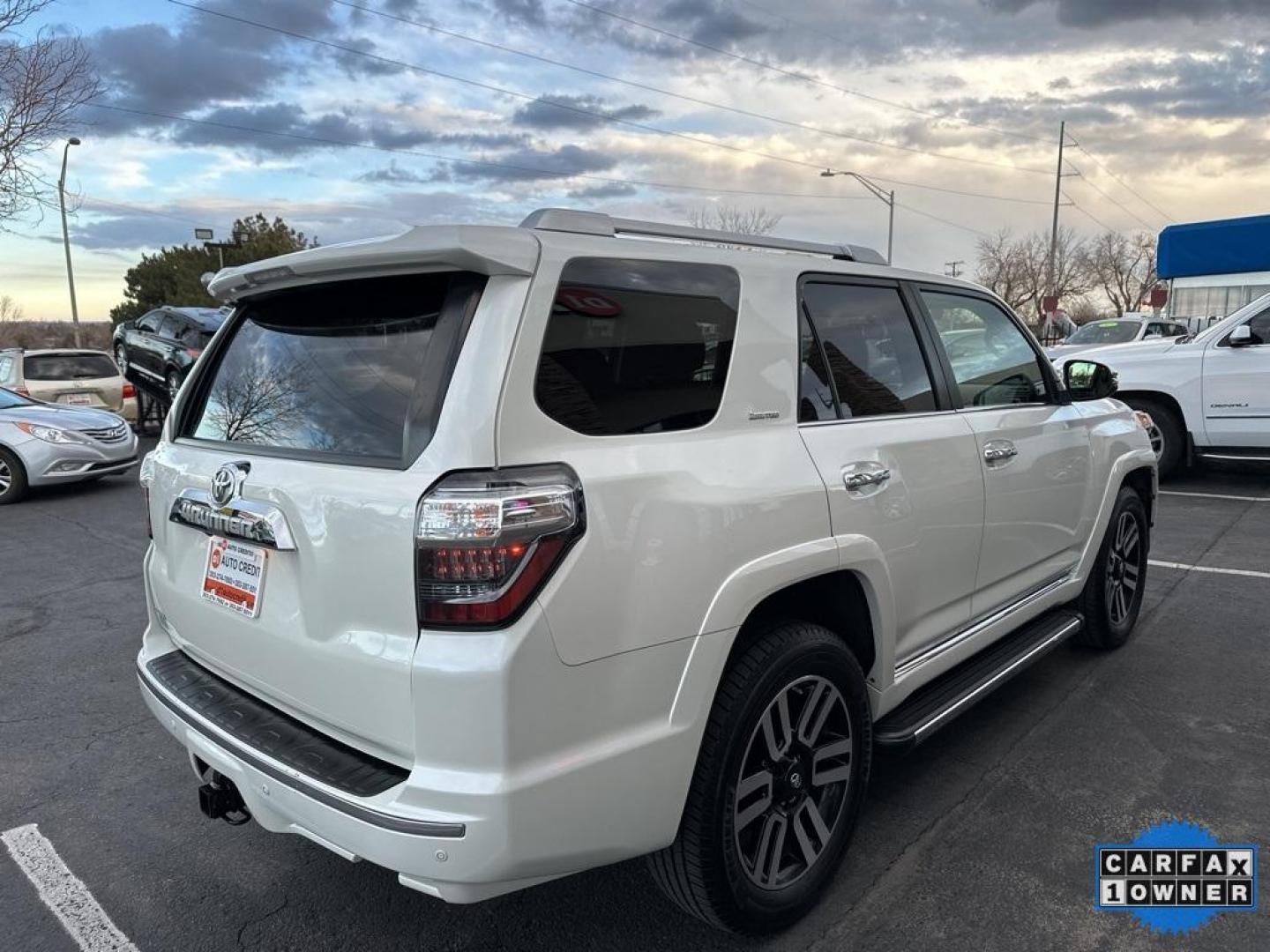 2017 Super White /Redwood Toyota 4Runner Limited (JTEBU5JRXH5) with an 4.0L V6 SMPI DOHC engine, Automatic transmission, located at 8595 Washington St., Thornton, CO, 80229, (303) 287-5511, 39.852348, -104.978447 - One Owner and in great condition, with 3rd row seating! Non smoker and loaded.<br><br> 4WD, Redwood w/Leather Seat Trim, Alloy wheels, Front dual zone A/C, Garage Door Opener, Heated door mirrors, Heated/Ventilated Front Bucket Seats, Limited Package, Moonroof w/Tilt Up and Slide, Navigation Syste - Photo#5