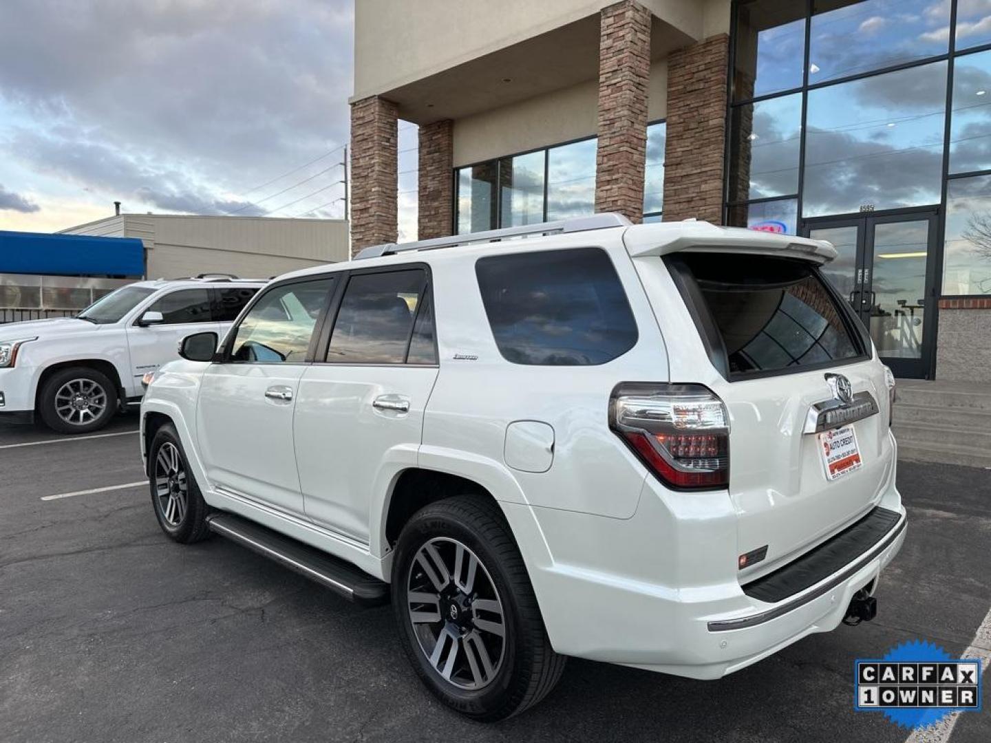 2017 Super White /Redwood Toyota 4Runner Limited (JTEBU5JRXH5) with an 4.0L V6 SMPI DOHC engine, Automatic transmission, located at 8595 Washington St., Thornton, CO, 80229, (303) 287-5511, 39.852348, -104.978447 - One Owner and in great condition, with 3rd row seating! Non smoker and loaded.<br><br> 4WD, Redwood w/Leather Seat Trim, Alloy wheels, Front dual zone A/C, Garage Door Opener, Heated door mirrors, Heated/Ventilated Front Bucket Seats, Limited Package, Moonroof w/Tilt Up and Slide, Navigation Syste - Photo#7
