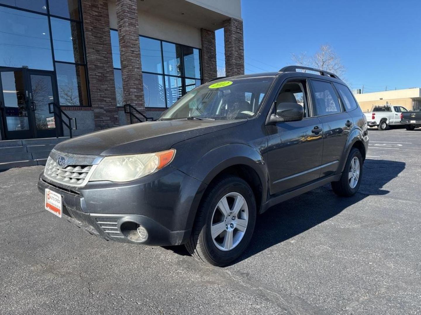 2012 Dark Gray Metallic /Platinum Subaru Forester 2.5X (JF2SHBBC1CH) with an 2.5L 4-Cylinder DOHC 16V VVT engine, Automatic transmission, located at 8595 Washington St., Thornton, CO, 80229, (303) 287-5511, 39.852348, -104.978447 - 2012 Subaru Forester AWD All Cars Have Clean Titles And Are Serviced Before Sale., Non Smoker, No Pet Odor Or Hair, Forester 2.5X, AWD.<br><br>D1 Auto NEVER charges dealer fees! All cars have clean titles and have been inspected for mechanical issues. We have financing for everyone. Good credit, bad - Photo#0