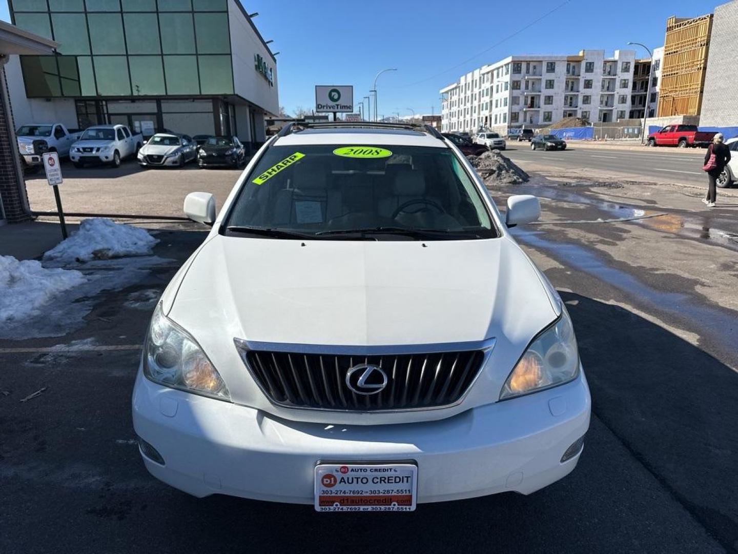 2008 Crystal White /Light Gray Lexus RX 350 (2T2HK31U38C) with an 3.5L V6 SFI engine, Automatic transmission, located at 8595 Washington St., Thornton, CO, 80229, (303) 287-5511, 39.852348, -104.978447 - 2008 Lexus RX<br><br>D1 Auto NEVER charges dealer fees! All cars have clean titles and have been inspected for mechanical issues. We have financing for everyone. Good credit, bad credit, first time buyers.<br>Odometer is 8126 miles below market average!<br>Please call or text 303-287-5511 to schedul - Photo#1
