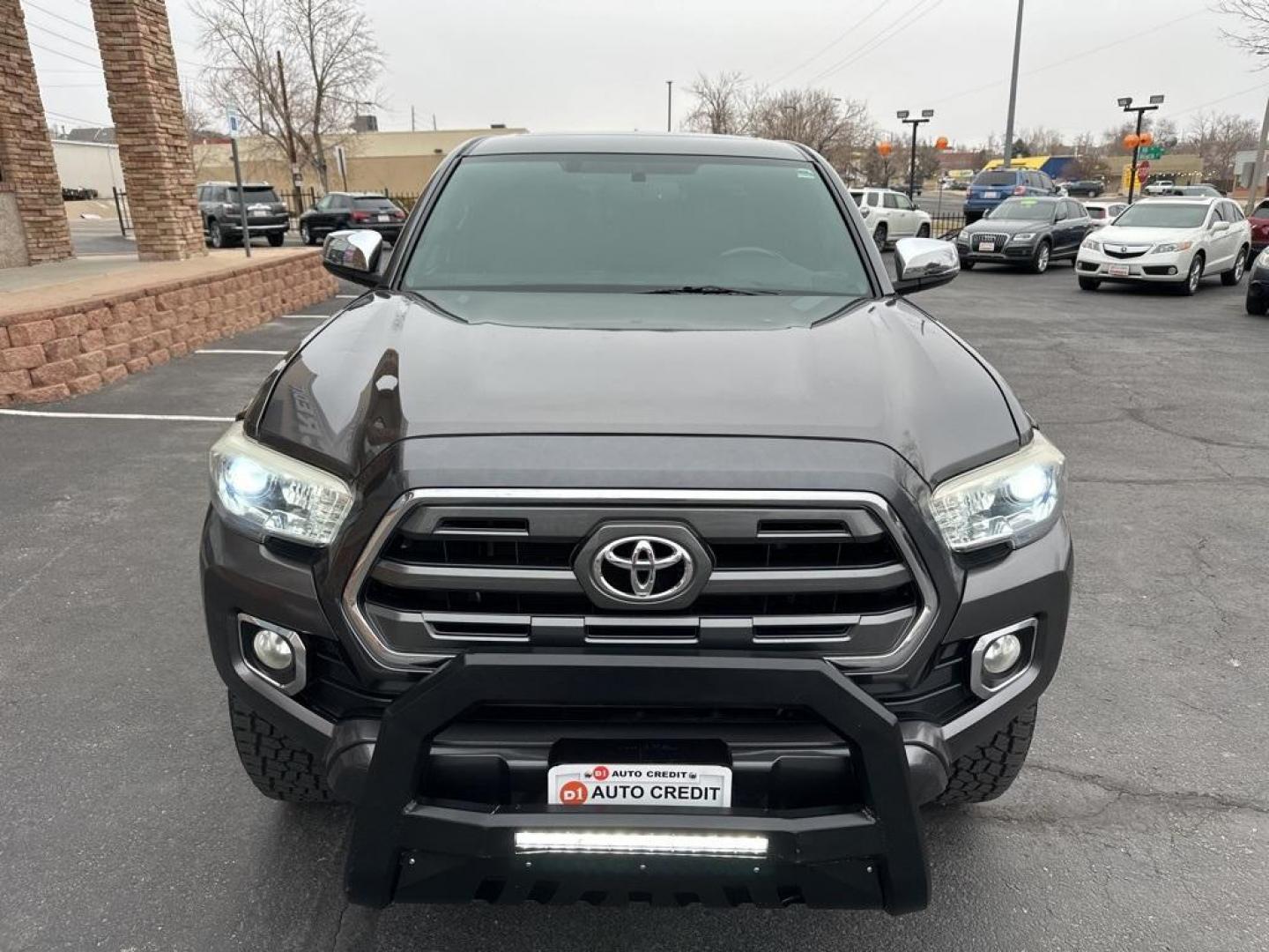 2016 Magnetic Gray Metallic /Hickory Toyota Tacoma Limited (5TFGZ5AN6GX) with an V6 engine, Automatic transmission, located at 8595 Washington St., Thornton, CO, 80229, (303) 287-5511, 39.852348, -104.978447 - 2016 Toyota Tacoma Limited in Excellent Condition! <br><br>All Cars Have Clean Titles And Are Serviced Before Sale.<br>New Tires, Blind Spot Monitoring, Backup Camera, Leather, Heated Seats, Bluetooth/ With Bluetooth Audio, Power Seats, Non Smoker, No Pet Odor Or Hair, Tacoma Limited V6, 4WD, Power - Photo#2