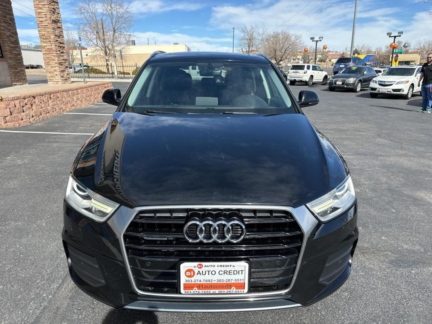 2017 Black /Black Audi Q3 2.0T Premium (WA1ECCFS6HR) with an 2.0L 4-Cylinder TFSI engine, Automatic transmission, located at 8595 Washington St., Thornton, CO, 80229, (303) 287-5511, 39.852348, -104.978447 - 2017 Audi Q3, Backup Camera, Heated Seats, Power Seats, Apple/Android Car Play, Bluetooth/ With Bluetooth Audio, 2.0L 4-Cylinder TFSI, All Wheel Drive! <br><br>D1 Auto NEVER charges dealer fees! All cars have clean titles and have been inspected for mechanical issues. We have financing for everyone. - Photo#2