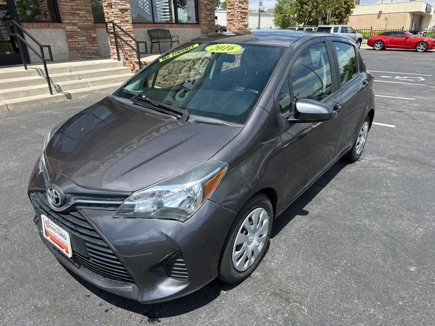 2016 Magnetic Gray Metallic /Black Toyota Yaris LE (VNKKTUD33GA) with an 1.5L I4 DOHC VVT-i 16V engine, Automatic transmission, located at 8595 Washington St., Thornton, CO, 80229, (303) 287-5511, 39.852348, -104.978447 - 2016 Toyota Yaris<br><br>D1 Auto NEVER charges dealer fees! All cars have clean titles and have been inspected for mechanical issues. We have financing for everyone. Good credit, bad credit, first time buyers.<br><br>Please call Lakewood Location 303-274-7692 or Thornton 303-287-5511 to schedule a t - Photo#1