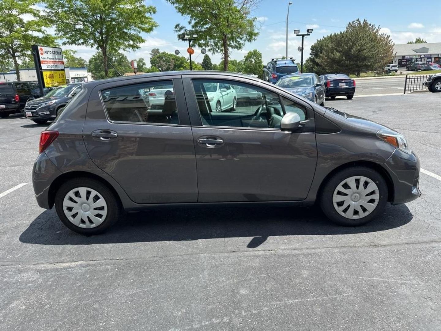 2016 Magnetic Gray Metallic /Black Toyota Yaris LE (VNKKTUD33GA) with an 1.5L I4 DOHC VVT-i 16V engine, Automatic transmission, located at 8595 Washington St., Thornton, CO, 80229, (303) 287-5511, 39.852348, -104.978447 - 2016 Toyota Yaris<br><br>D1 Auto NEVER charges dealer fees! All cars have clean titles and have been inspected for mechanical issues. We have financing for everyone. Good credit, bad credit, first time buyers.<br><br>Please call Lakewood Location 303-274-7692 or Thornton 303-287-5511 to schedule a t - Photo#4