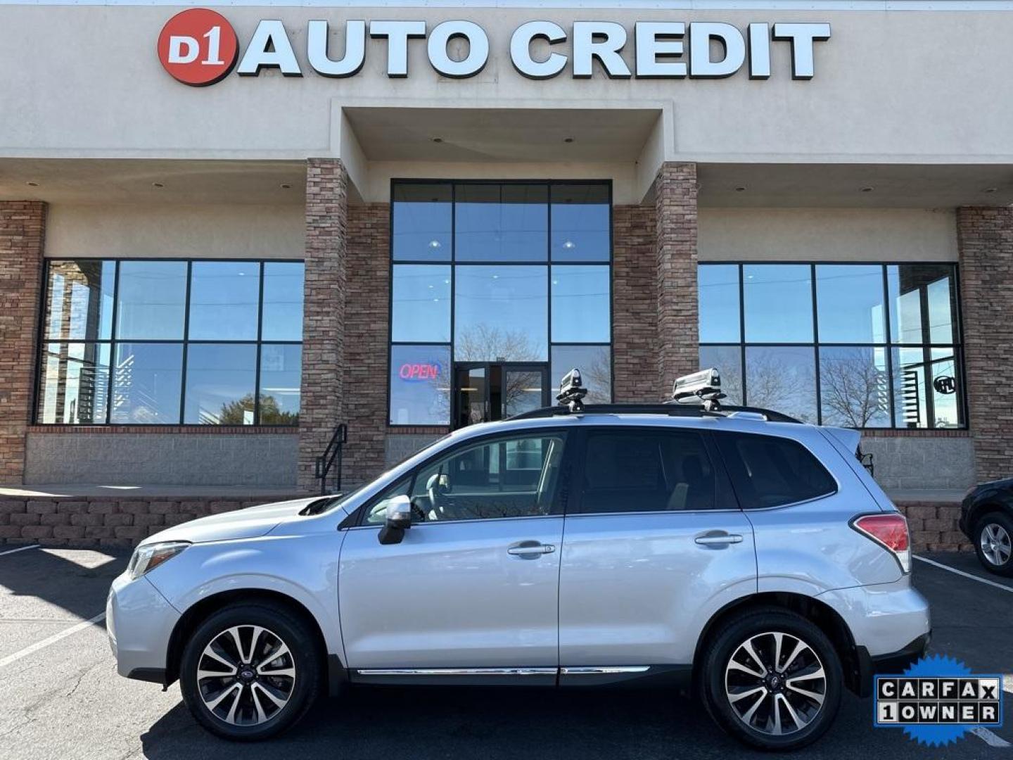 2017 Ice Silver Metallic /Black Subaru Forester 2.0XT Touring (JF2SJGWC5HH) with an 2.0L 4-Cylinder DOHC 16V Turbocharged Intercooled engine, CVT transmission, located at 8595 Washington St., Thornton, CO, 80229, (303) 287-5511, 39.852348, -104.978447 - 2017 Subaru Foreste XT Touring One Owner only 14k miles. This car has lived its life in Aspen Colorado and was only driven occasionaly. <br><br>All Cars Have Clean Titles And Are Serviced Before Sale, CarfaxOne Owner, No Accidents, All Books and Keys, Blind Spot Monitoring, Backup Camera, Leather, H - Photo#0