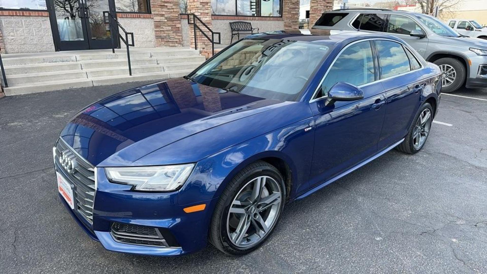 2017 Scuba Blue Metallic /Atlas Beige/Gray Audi A4 2.0T Premium Plus (WAUENAF4XHN) with an 2.0L I4 TFSI DOHC engine, Automatic transmission, located at 8595 Washington St., Thornton, CO, 80229, (303) 287-5511, 39.852348, -104.978447 - 2017 Audi A4 Mint Condition withh all keys and books.<br><br>All Cars Have Clean Titles And Are Serviced Before Sale., Clean Carfax, No Accident, Apple/Android Car Play, Backup Camera, Leather, Heated Seats, Non Smoker, No Pet Odor Or Hair, quattro, Scuba Blue Metallic, 8-Way Power Front Seats w/Dri - Photo#1