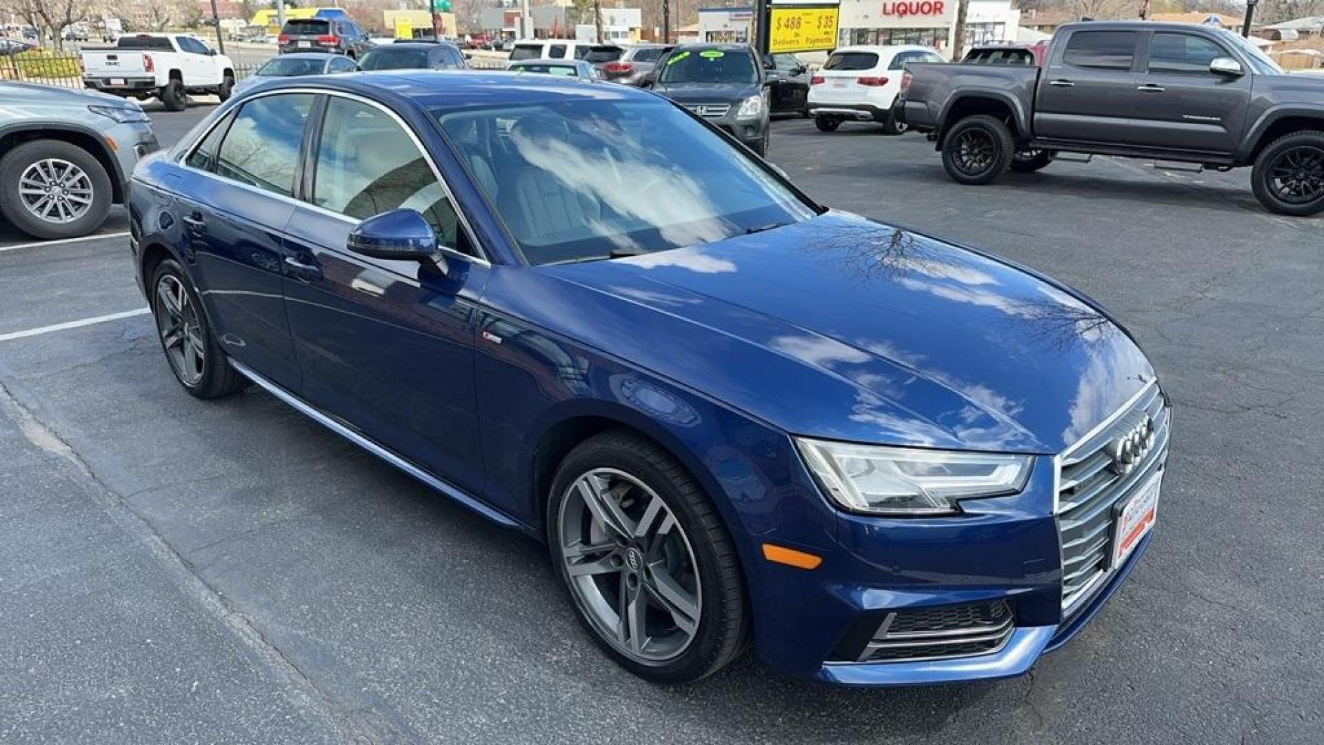 2017 Scuba Blue Metallic /Atlas Beige/Gray Audi A4 2.0T Premium Plus (WAUENAF4XHN) with an 2.0L I4 TFSI DOHC engine, Automatic transmission, located at 8595 Washington St., Thornton, CO, 80229, (303) 287-5511, 39.852348, -104.978447 - 2017 Audi A4 Mint Condition withh all keys and books.<br><br>All Cars Have Clean Titles And Are Serviced Before Sale., Clean Carfax, No Accident, Apple/Android Car Play, Backup Camera, Leather, Heated Seats, Non Smoker, No Pet Odor Or Hair, quattro, Scuba Blue Metallic, 8-Way Power Front Seats w/Dri - Photo#3