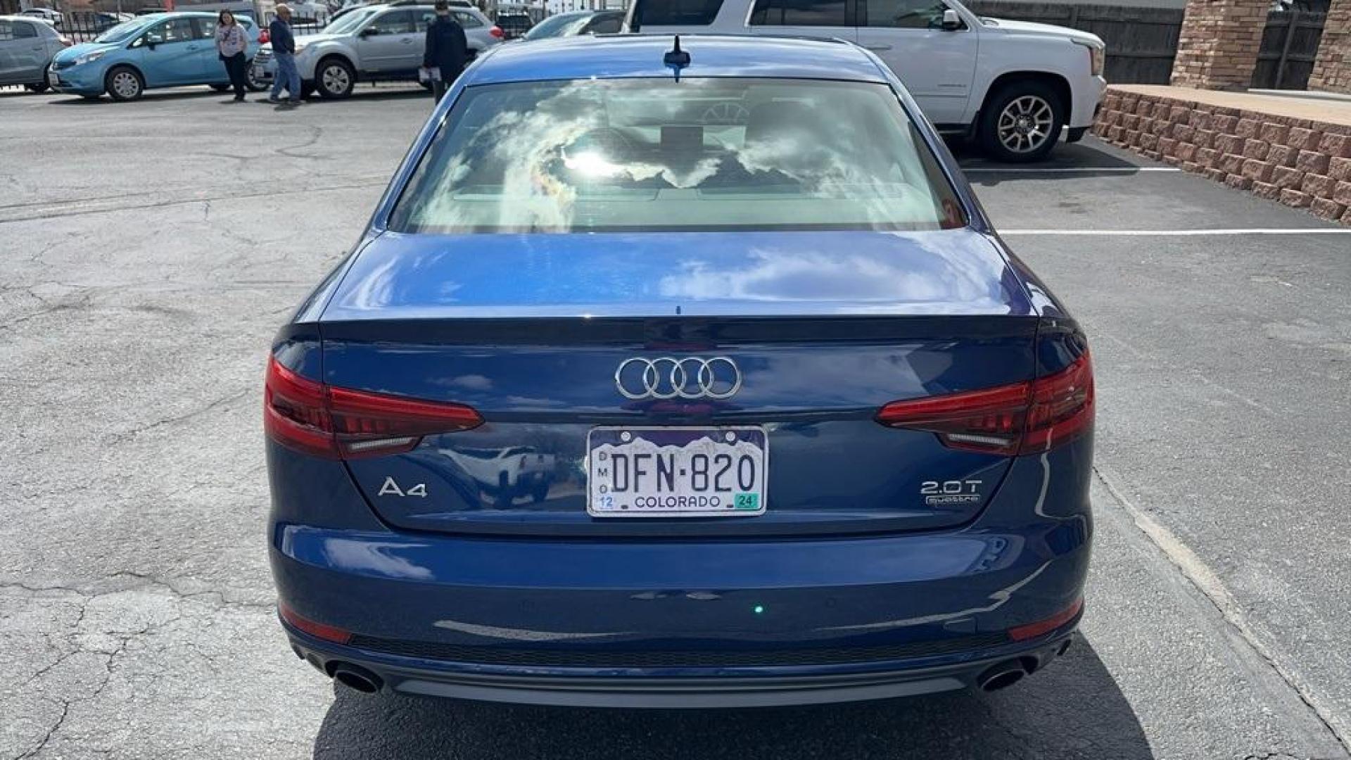 2017 Scuba Blue Metallic /Atlas Beige/Gray Audi A4 2.0T Premium Plus (WAUENAF4XHN) with an 2.0L I4 TFSI DOHC engine, Automatic transmission, located at 8595 Washington St., Thornton, CO, 80229, (303) 287-5511, 39.852348, -104.978447 - 2017 Audi A4 Mint Condition withh all keys and books.<br><br>All Cars Have Clean Titles And Are Serviced Before Sale., Clean Carfax, No Accident, Apple/Android Car Play, Backup Camera, Leather, Heated Seats, Non Smoker, No Pet Odor Or Hair, quattro, Scuba Blue Metallic, 8-Way Power Front Seats w/Dri - Photo#6