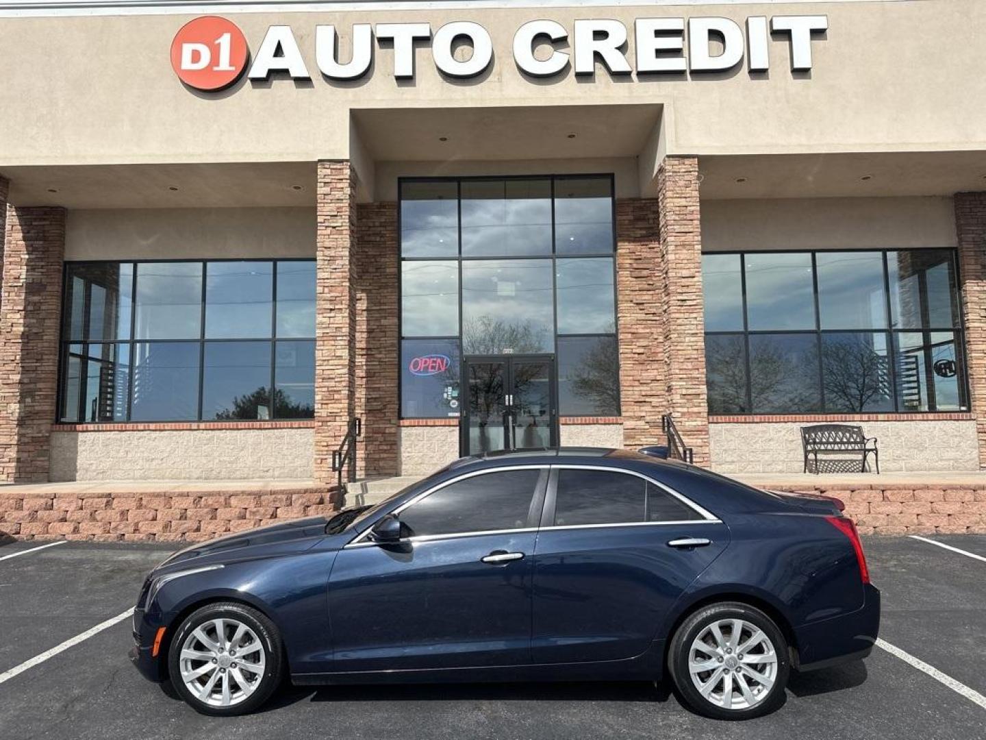 2018 Dark Adriatic Blue Metallic /Jet Black With Jet Black Accents Cadillac ATS 2.0L Turbo (1G6AE5RX7J0) with an 2.0L Turbo I4 DI DOHC VVT engine, Automatic transmission, located at 8595 Washington St., Thornton, CO, 80229, (303) 287-5511, 39.852348, -104.978447 - 2018 Cadillac ATS All Wheel Drive<br><br>All Cars Have Clean Titles And Are Serviced Before Sale.<br><br>Clean Carfax, No Accident, New Tires, Backup Camera, Leather, Heated Seats, New Brakes, Power Seats, Non Smoker, No Pet Odor Or Hair, ATS 2.0L Turbo, AWD.<br><br>D1 Auto NEVER charges dealer fees - Photo#0