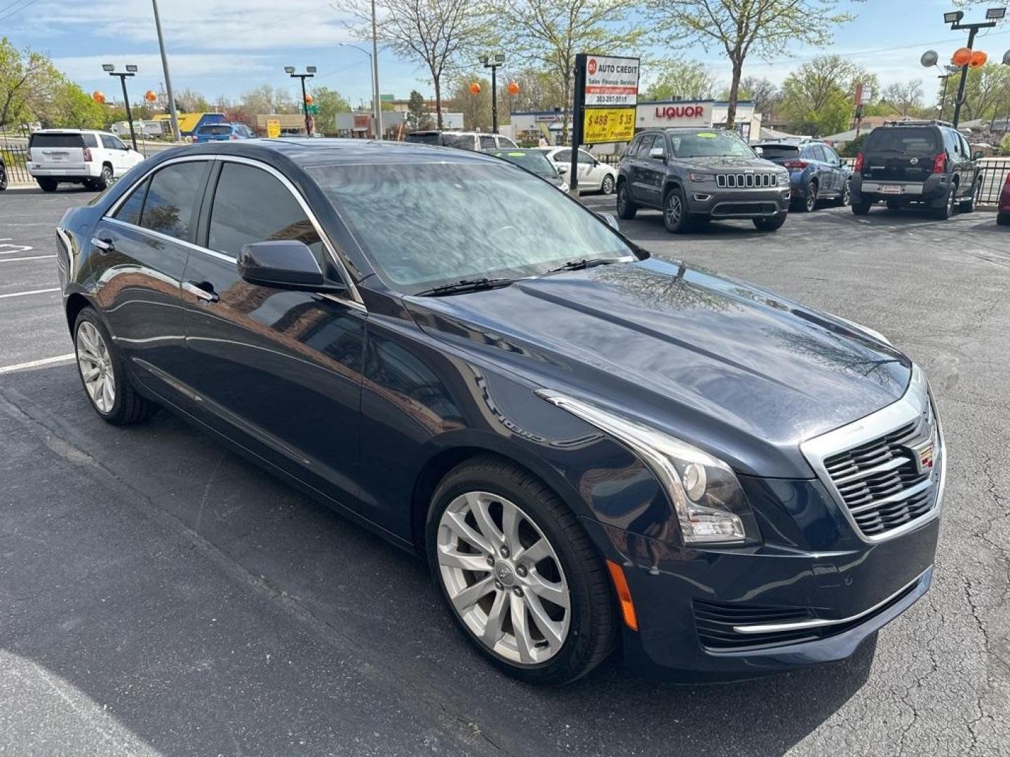 2018 Dark Adriatic Blue Metallic /Jet Black With Jet Black Accents Cadillac ATS 2.0L Turbo (1G6AE5RX7J0) with an 2.0L Turbo I4 DI DOHC VVT engine, Automatic transmission, located at 8595 Washington St., Thornton, CO, 80229, (303) 287-5511, 39.852348, -104.978447 - 2018 Cadillac ATS All Wheel Drive<br><br>All Cars Have Clean Titles And Are Serviced Before Sale.<br><br>Clean Carfax, No Accident, New Tires, Backup Camera, Leather, Heated Seats, New Brakes, Power Seats, Non Smoker, No Pet Odor Or Hair, ATS 2.0L Turbo, AWD.<br><br>D1 Auto NEVER charges dealer fees - Photo#3