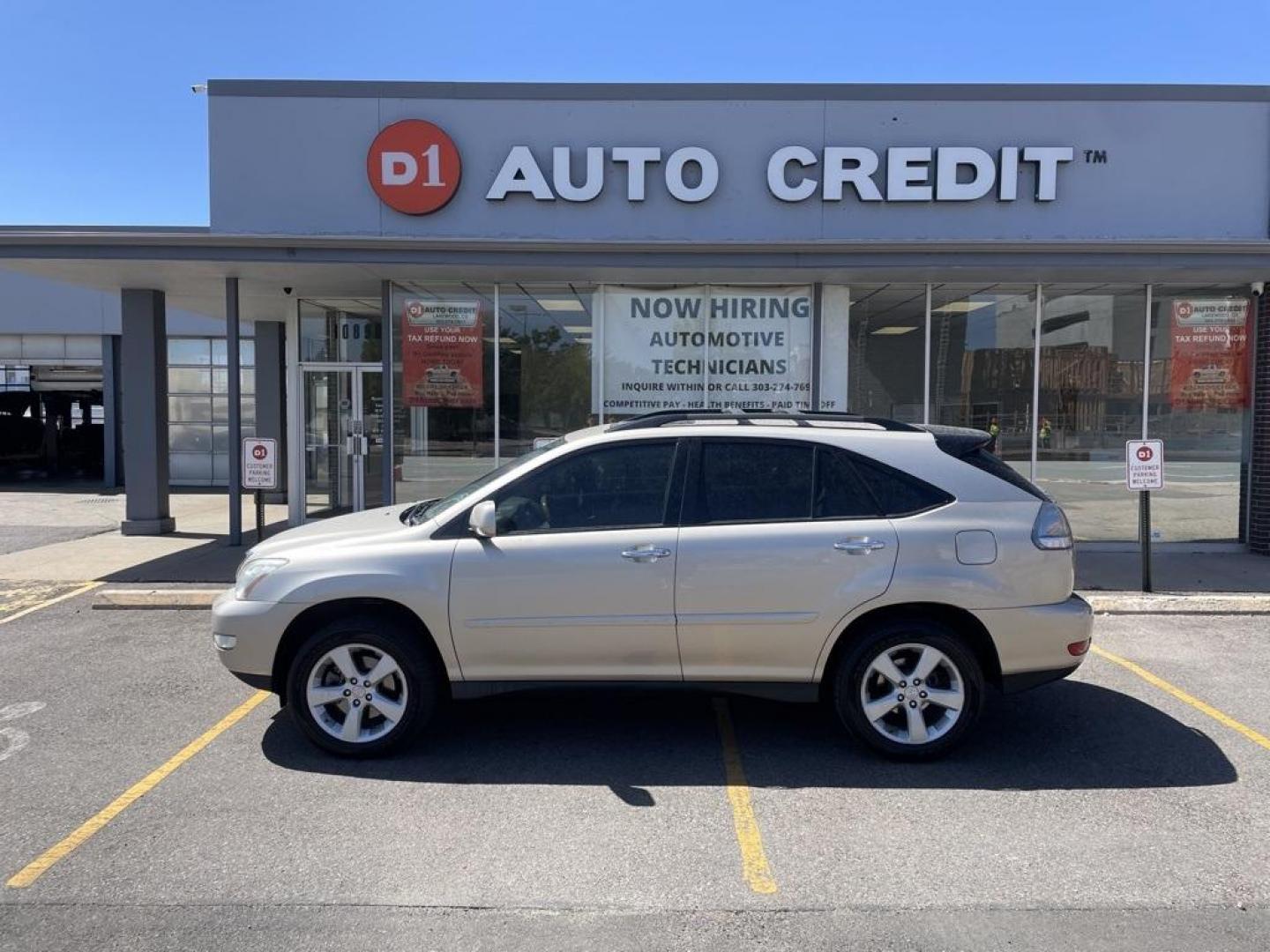 2008 Gold /Ivory Lexus RX 350 (2T2HK31U68C) with an 3.5L V6 SFI engine, Automatic transmission, located at 10890 W. Colfax Ave., Lakewood, CO, 80215, (303) 274-7692, 39.739914, -105.120132 - 2008 Lexus RXD1 Auto NEVER charges dealer fees! All cars have clean titles and have been inspected for mechanical issues. We have financing for everyone. Good credit, bad credit, first time buyers.Odometer is 19354 miles below market average!Please call Lakewood Location 303-274-7692 or Thornton 303 - Photo#0