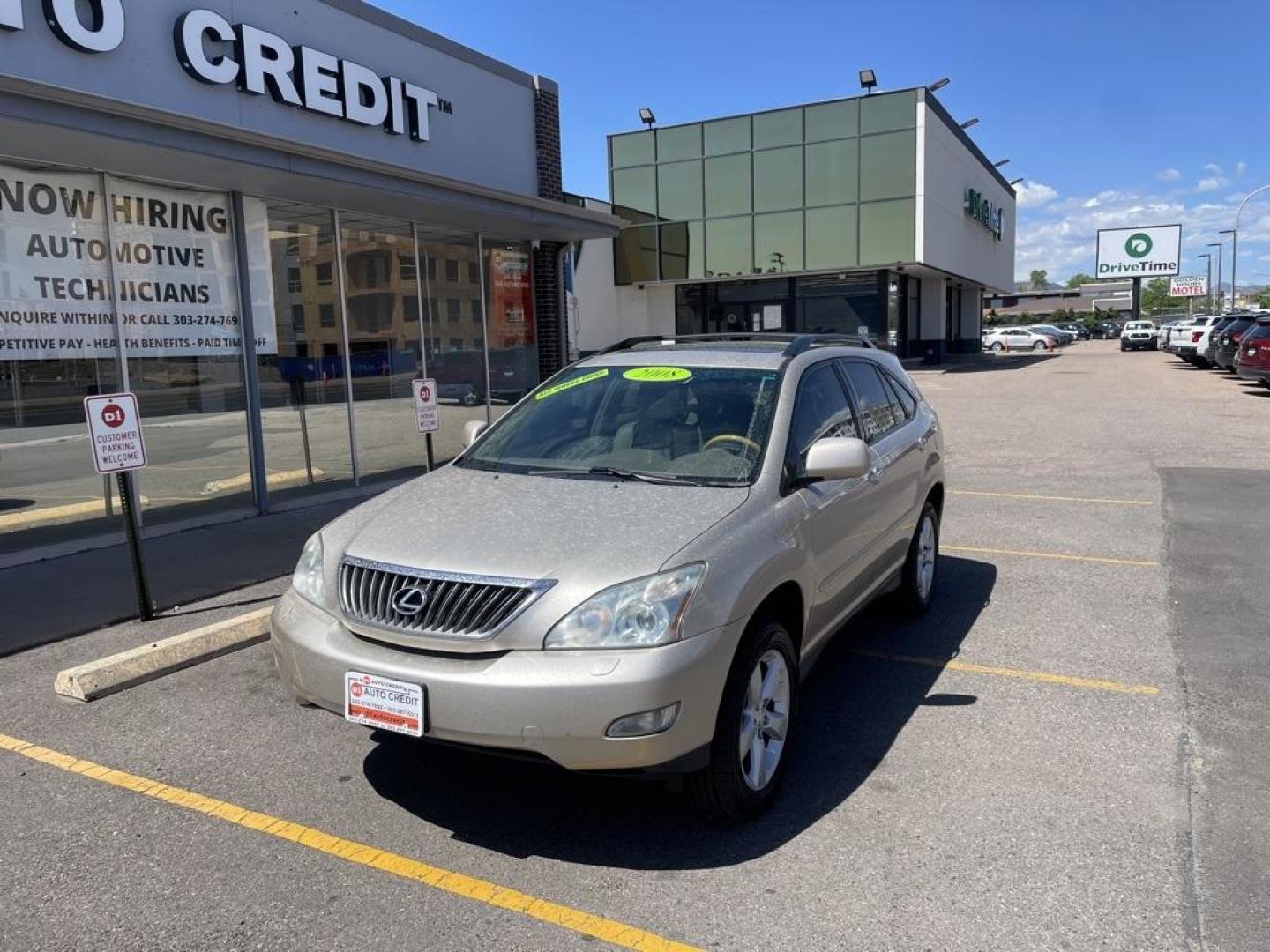 2008 Gold /Ivory Lexus RX 350 (2T2HK31U68C) with an 3.5L V6 SFI engine, Automatic transmission, located at 10890 W. Colfax Ave., Lakewood, CO, 80215, (303) 274-7692, 39.739914, -105.120132 - 2008 Lexus RXD1 Auto NEVER charges dealer fees! All cars have clean titles and have been inspected for mechanical issues. We have financing for everyone. Good credit, bad credit, first time buyers.Odometer is 19354 miles below market average!Please call Lakewood Location 303-274-7692 or Thornton 303 - Photo#1