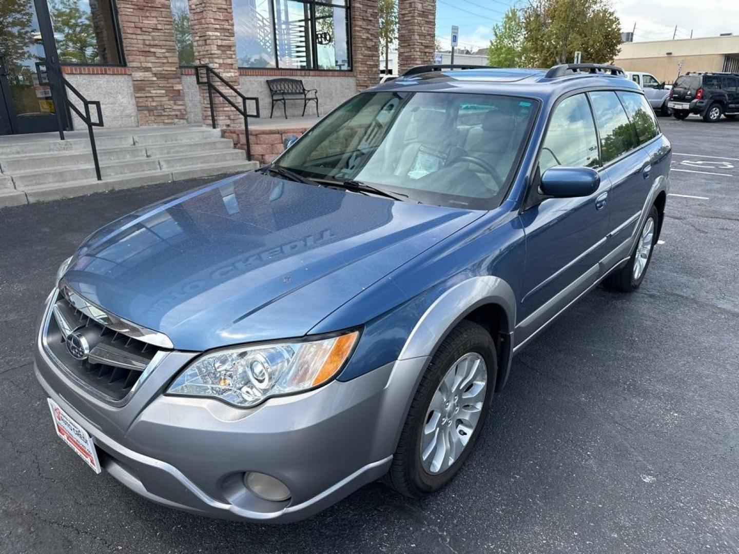 2008 Blue Subaru Outback 2.5i (4S4BP62C487) with an 2.5L H4 SMPI SOHC engine, Automatic transmission, located at 8595 Washington St., Thornton, CO, 80229, (303) 287-5511, 39.852348, -104.978447 - 2008 Subaru Outback<br><br>D1 Auto NEVER charges dealer fees! All cars have clean titles and have been inspected for mechanical issues. We have financing for everyone. Good credit, bad credit, first time buyers.<br>Clean CARFAX. Odometer is 16125 miles below market average!<br>Please call Lakewood L - Photo#1