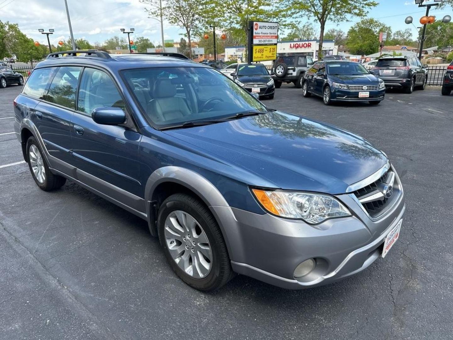 2008 Blue Subaru Outback 2.5i (4S4BP62C487) with an 2.5L H4 SMPI SOHC engine, Automatic transmission, located at 8595 Washington St., Thornton, CO, 80229, (303) 287-5511, 39.852348, -104.978447 - 2008 Subaru Outback<br><br>D1 Auto NEVER charges dealer fees! All cars have clean titles and have been inspected for mechanical issues. We have financing for everyone. Good credit, bad credit, first time buyers.<br>Clean CARFAX. Odometer is 16125 miles below market average!<br>Please call Lakewood L - Photo#3