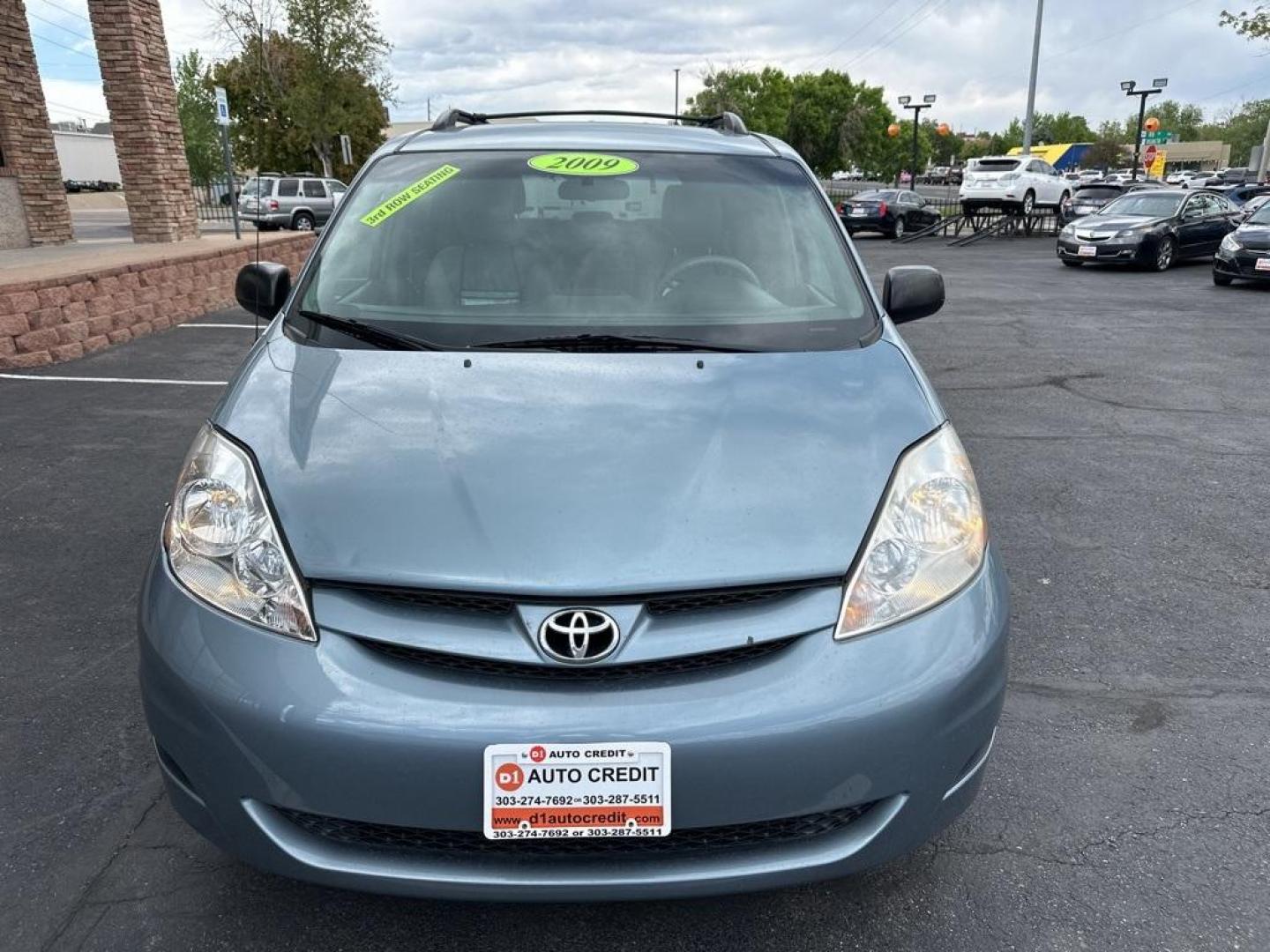 2009 Blue Mirage Metallic /Stone Toyota Sienna CE (5TDZK23C59S) with an 3.5L V6 SMPI DOHC engine, Automatic transmission, located at 8595 Washington St., Thornton, CO, 80229, (303) 287-5511, 39.852348, -104.978447 - 2009 Toyota Sienna<br><br>D1 Auto NEVER charges dealer fees! All cars have clean titles and have been inspected for mechanical issues. We have financing for everyone. Good credit, bad credit, first time buyers.<br>Clean CARFAX.<br>Please call Lakewood Location 303-274-7692 or Thornton 303-287-5511 t - Photo#2