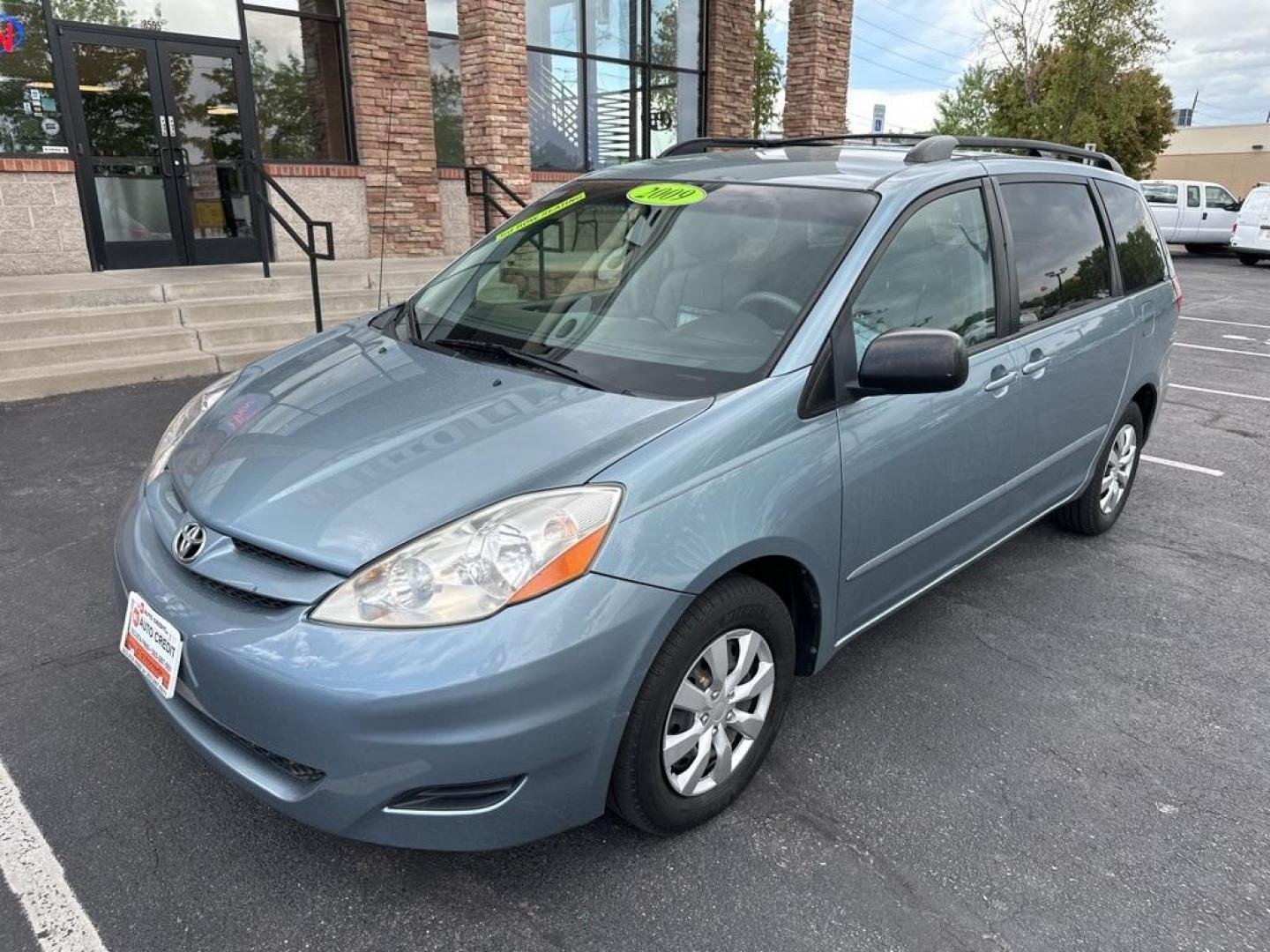 2009 Blue Mirage Metallic /Stone Toyota Sienna CE (5TDZK23C59S) with an 3.5L V6 SMPI DOHC engine, Automatic transmission, located at 8595 Washington St., Thornton, CO, 80229, (303) 287-5511, 39.852348, -104.978447 - 2009 Toyota Sienna<br><br>D1 Auto NEVER charges dealer fees! All cars have clean titles and have been inspected for mechanical issues. We have financing for everyone. Good credit, bad credit, first time buyers.<br>Clean CARFAX.<br>Please call Lakewood Location 303-274-7692 or Thornton 303-287-5511 t - Photo#3