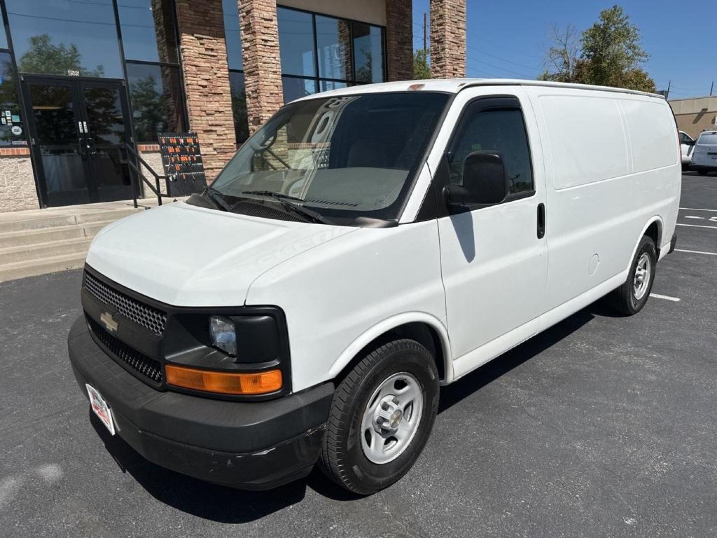 2004 Olympic White /Medium Dark Pewter Chevrolet Express Van G1500 (1GCFG15X841) with an Vortec 4.3L V6 MPI engine, Automatic transmission, located at 8595 Washington St., Thornton, CO, 80229, (303) 287-5511, 39.852348, -104.978447 - 2004 Chevrolet Express Van G1500<br><br>D1 Auto NEVER charges dealer fees! All cars have clean titles and have been inspected for mechanical issues. We have financing for everyone. Good credit, bad credit, first time buyers.<br><br>Please call Lakewood Location 303-274-7692 or Thornton 303-287-5511 - Photo#1