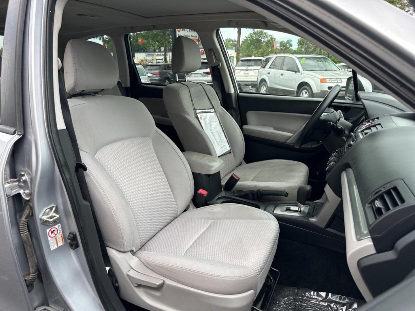 2015 Ice Silver Metallic /Gray Subaru Forester 2.5i Premium (JF2SJADC4FH) with an 2.5L 4-Cylinder DOHC 16V VVT engine, CVT transmission, located at 8595 Washington St., Thornton, CO, 80229, (303) 287-5511, 39.852348, -104.978447 - 2015 Subaru Forester<br><br>D1 Auto NEVER charges dealer fees! All cars have clean titles and have been inspected for mechanical issues. We have financing for everyone. Good credit, bad credit, first time buyers.<br>Clean CARFAX.<br>Please call Lakewood Location 303-274-7692 or Thornton 303-287-5511 - Photo#9