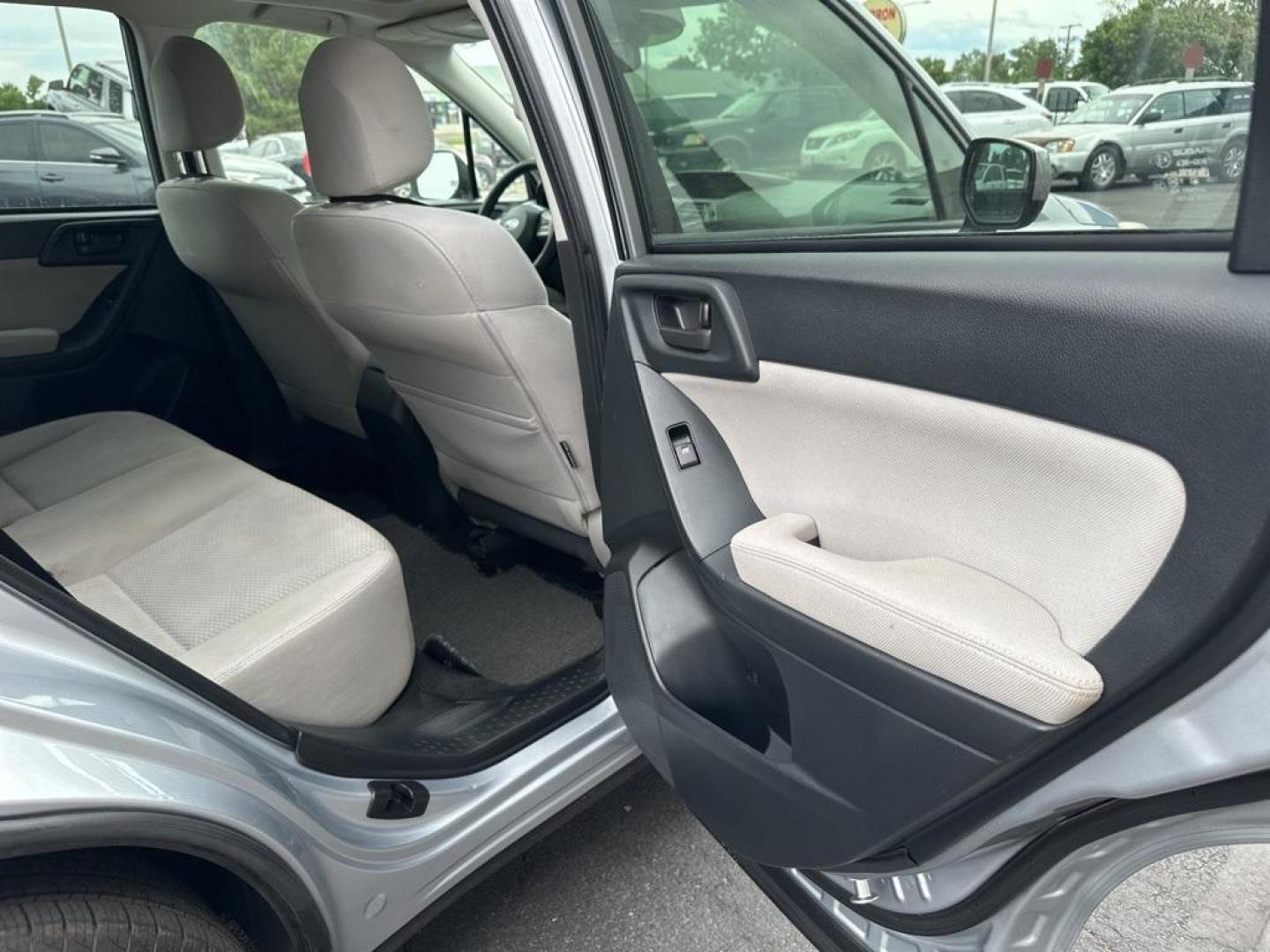 2015 Ice Silver Metallic /Gray Subaru Forester 2.5i Premium (JF2SJADC4FH) with an 2.5L 4-Cylinder DOHC 16V VVT engine, CVT transmission, located at 8595 Washington St., Thornton, CO, 80229, (303) 287-5511, 39.852348, -104.978447 - 2015 Subaru Forester<br><br>D1 Auto NEVER charges dealer fees! All cars have clean titles and have been inspected for mechanical issues. We have financing for everyone. Good credit, bad credit, first time buyers.<br>Clean CARFAX.<br>Please call Lakewood Location 303-274-7692 or Thornton 303-287-5511 - Photo#19