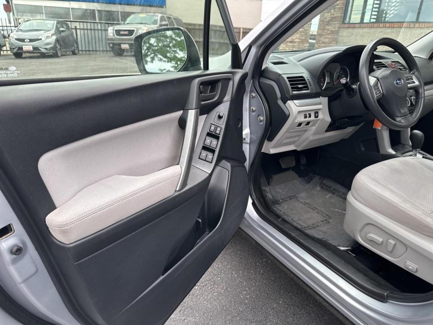 2015 Ice Silver Metallic /Gray Subaru Forester 2.5i Premium (JF2SJADC4FH) with an 2.5L 4-Cylinder DOHC 16V VVT engine, CVT transmission, located at 8595 Washington St., Thornton, CO, 80229, (303) 287-5511, 39.852348, -104.978447 - 2015 Subaru Forester<br><br>D1 Auto NEVER charges dealer fees! All cars have clean titles and have been inspected for mechanical issues. We have financing for everyone. Good credit, bad credit, first time buyers.<br>Clean CARFAX.<br>Please call Lakewood Location 303-274-7692 or Thornton 303-287-5511 - Photo#21