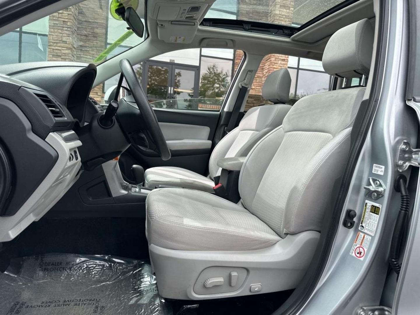 2015 Ice Silver Metallic /Gray Subaru Forester 2.5i Premium (JF2SJADC4FH) with an 2.5L 4-Cylinder DOHC 16V VVT engine, CVT transmission, located at 8595 Washington St., Thornton, CO, 80229, (303) 287-5511, 39.852348, -104.978447 - 2015 Subaru Forester<br><br>D1 Auto NEVER charges dealer fees! All cars have clean titles and have been inspected for mechanical issues. We have financing for everyone. Good credit, bad credit, first time buyers.<br>Clean CARFAX.<br>Please call Lakewood Location 303-274-7692 or Thornton 303-287-5511 - Photo#8