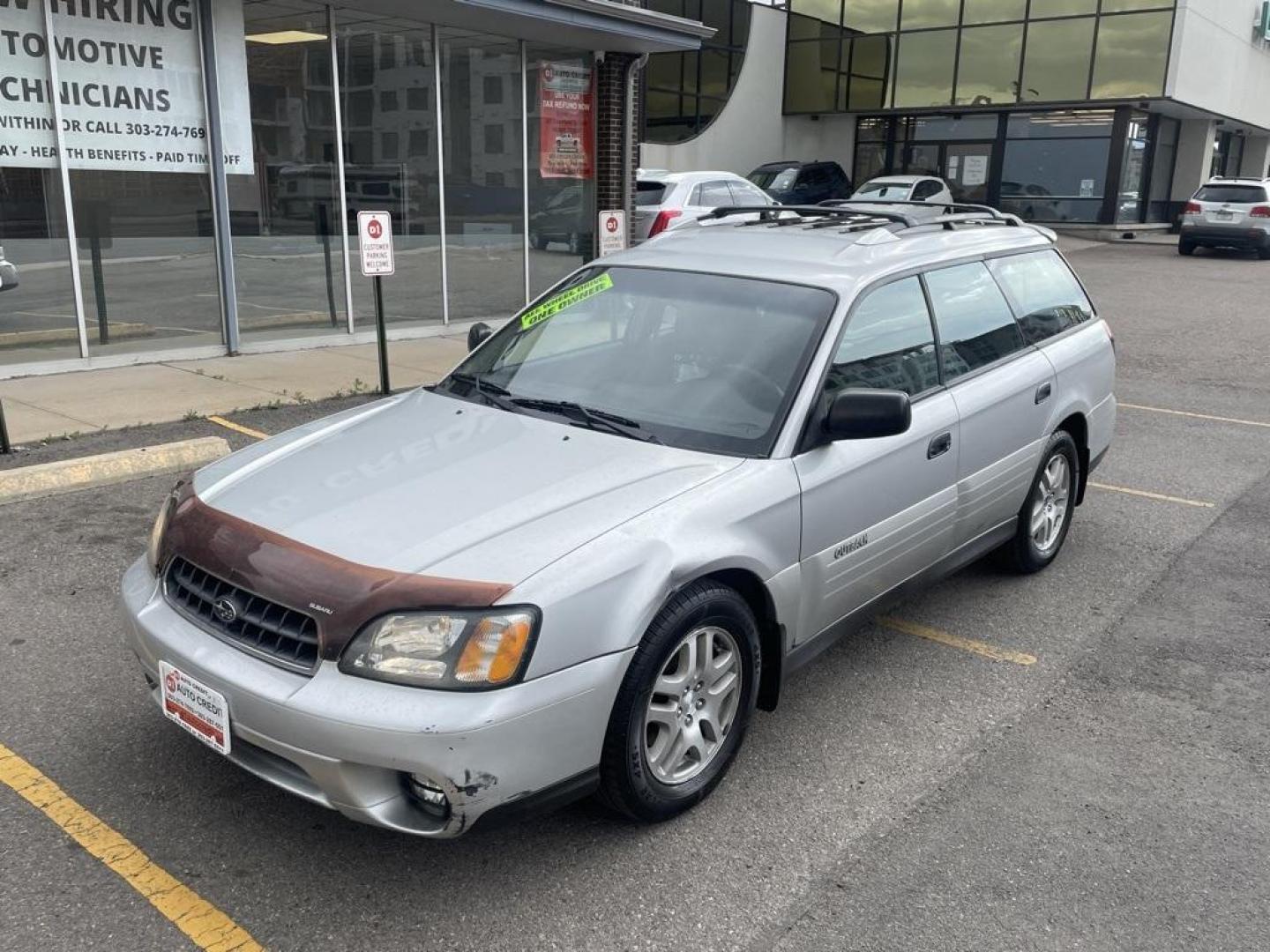 2004 Silver /Exempt Subaru Outback 2.5 (4S3BH675547) with an 2.5L Phase II engine, Automatic transmission, located at 8595 Washington St., Thornton, CO, 80229, (303) 287-5511, 39.852348, -104.978447 - 2004 Subaru Outback<br><br>D1 Auto NEVER charges dealer fees! All cars have clean titles and have been inspected for mechanical issues. We have financing for everyone. Good credit, bad credit, first time buyers.<br>CARFAX One-Owner. Clean CARFAX.<br>Please call Lakewood Location 303-274-7692 or Thor - Photo#1