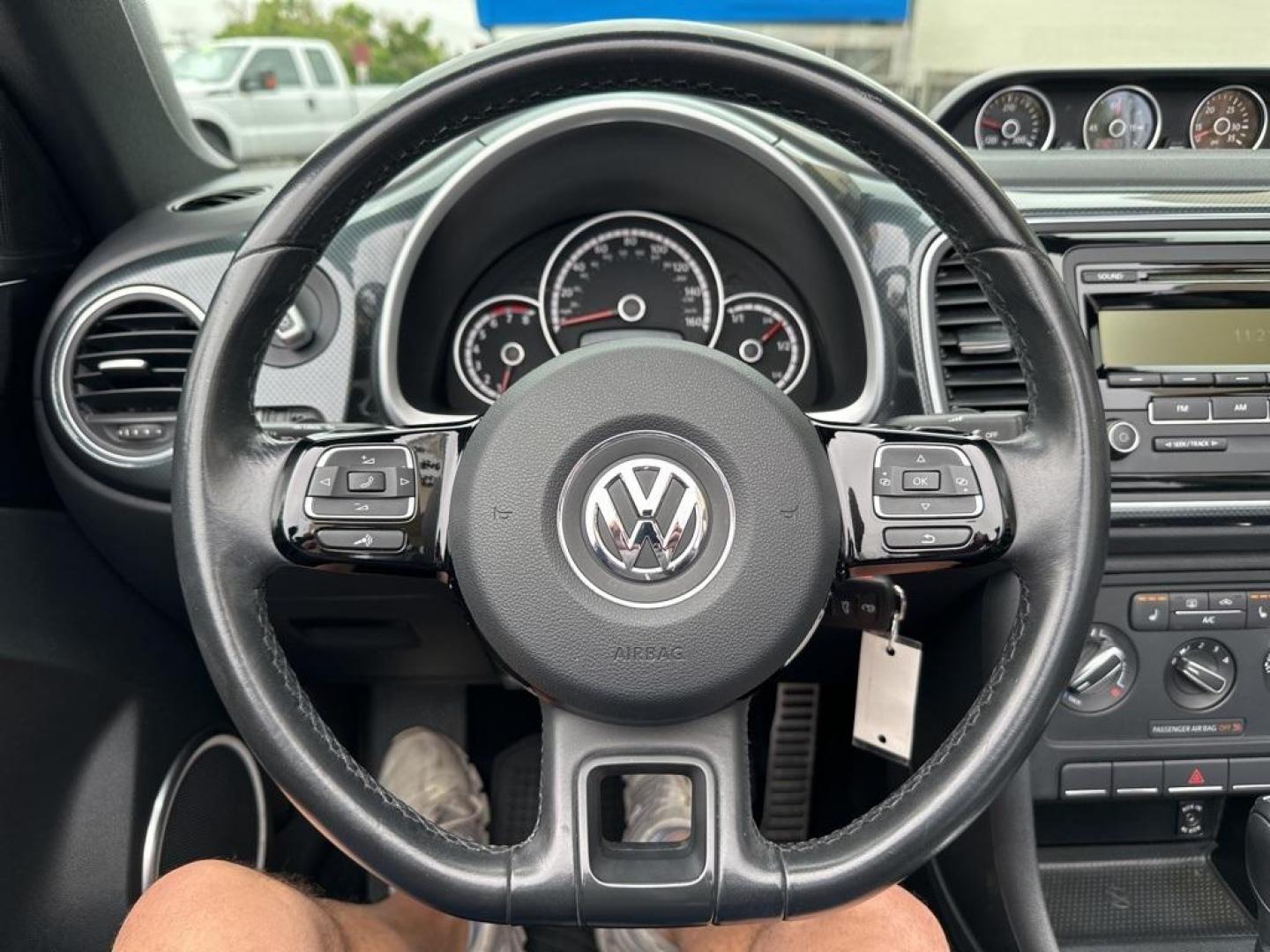 2015 Platinum Gray Metallic/Black Roof /Black Quartz Volkswagen Beetle 2.0T R-Line (3VW7S7AT4FM) with an 2.0L TSI 210 hp engine, Automatic transmission, located at 8595 Washington St., Thornton, CO, 80229, (303) 287-5511, 39.852348, -104.978447 - 2015 Volkswagen Beetle Convertible In unbelievable condition. This car shows absoulutley no signs of wear and has all its accessories. Fully serviced, new brakes, new tires. Very fun and fast. No accidents.<br>All Cars Have Clean Titles And Are Serviced Before Sale., Clean Carfax, No Accident, All B - Photo#15