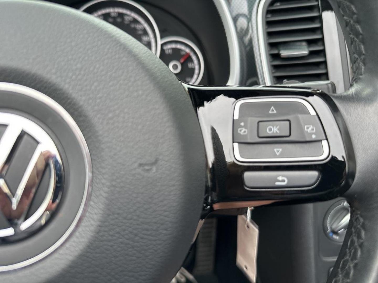 2015 Platinum Gray Metallic/Black Roof /Black Quartz Volkswagen Beetle 2.0T R-Line (3VW7S7AT4FM) with an 2.0L TSI 210 hp engine, Automatic transmission, located at 8595 Washington St., Thornton, CO, 80229, (303) 287-5511, 39.852348, -104.978447 - 2015 Volkswagen Beetle Convertible In unbelievable condition. This car shows absoulutley no signs of wear and has all its accessories. Fully serviced, new brakes, new tires. Very fun and fast. No accidents.<br>All Cars Have Clean Titles And Are Serviced Before Sale., Clean Carfax, No Accident, All B - Photo#26