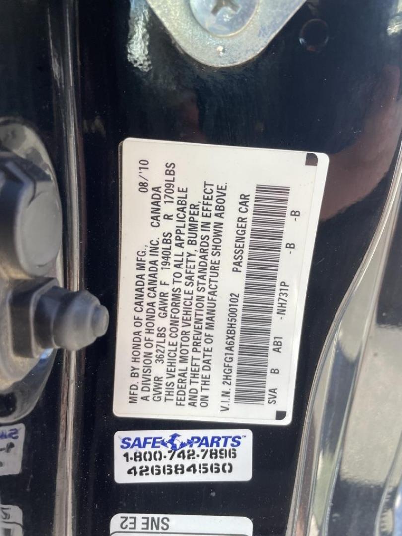 2011 Crystal Black Pearl Honda Civic LX (2HGFG1A6XBH) with an 1.8L I4 SOHC 16V i-VTEC engine, Manual transmission, located at 8595 Washington St., Thornton, CO, 80229, (303) 287-5511, 39.852348, -104.978447 - 2011 Honda Civic<br><br>D1 Auto NEVER charges dealer fees! All cars have clean titles and have been inspected for mechanical issues. We have financing for everyone. Good credit, bad credit, first time buyers.<br>Clean CARFAX.<br>Please call Lakewood Location 303-274-7692 or Thornton 303-287-5511 to - Photo#12