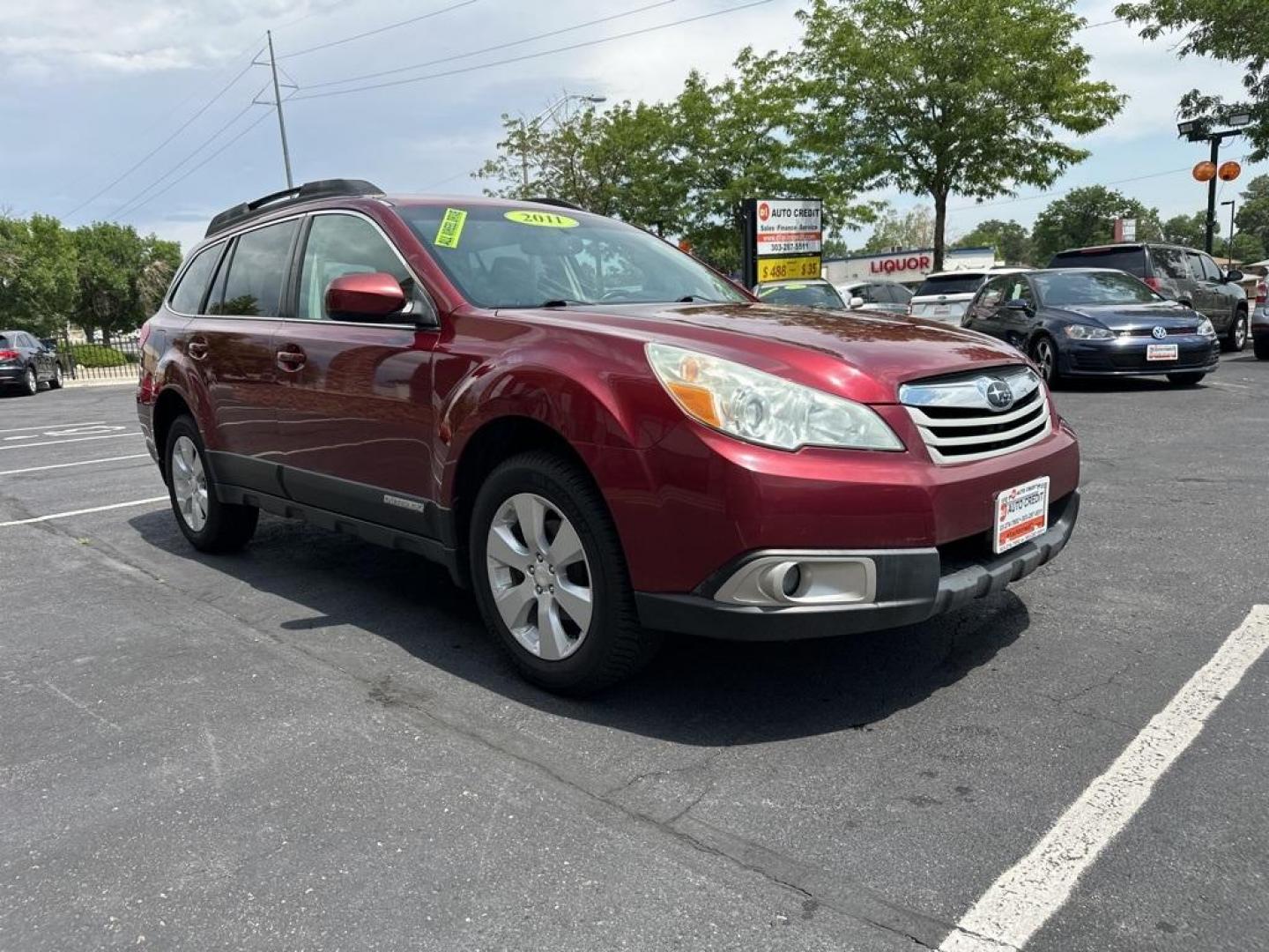 2011 Ruby Red Pearl /Ivory Subaru Outback 2.5i Premium (4S4BRBFC8B3) with an 2.5L 4-Cylinder engine, CVT transmission, located at 8595 Washington St., Thornton, CO, 80229, (303) 287-5511, 39.852348, -104.978447 - 2011 Subaru Outback<br><br>D1 Auto NEVER charges dealer fees! All cars have clean titles and have been inspected for mechanical issues. We have financing for everyone. Good credit, bad credit, first time buyers.<br>CARFAX One-Owner. Clean CARFAX. Odometer is 4040 miles below market average!<br>Pleas - Photo#3