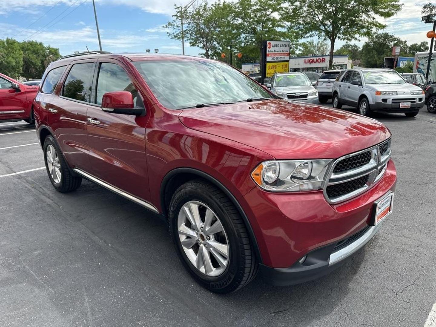 2013 Deep Cherry Red Crystal Pearlcoat /Dark Graystone/Medium Graystone Interior Dodge Durango Crew (1C4RDJDG6DC) with an 3.6L V6 Flex Fuel 24V VVT engine, Automatic transmission, located at 8595 Washington St., Thornton, CO, 80229, (303) 287-5511, 39.852348, -104.978447 - 2013 Dodge Durango<br><br>D1 Auto NEVER charges dealer fees! All cars have clean titles and have been inspected for mechanical issues. We have financing for everyone. Good credit, bad credit, first time buyers.<br><br>Please call Lakewood Location 303-274-7692 or Thornton 303-287-5511 to schedule a - Photo#3