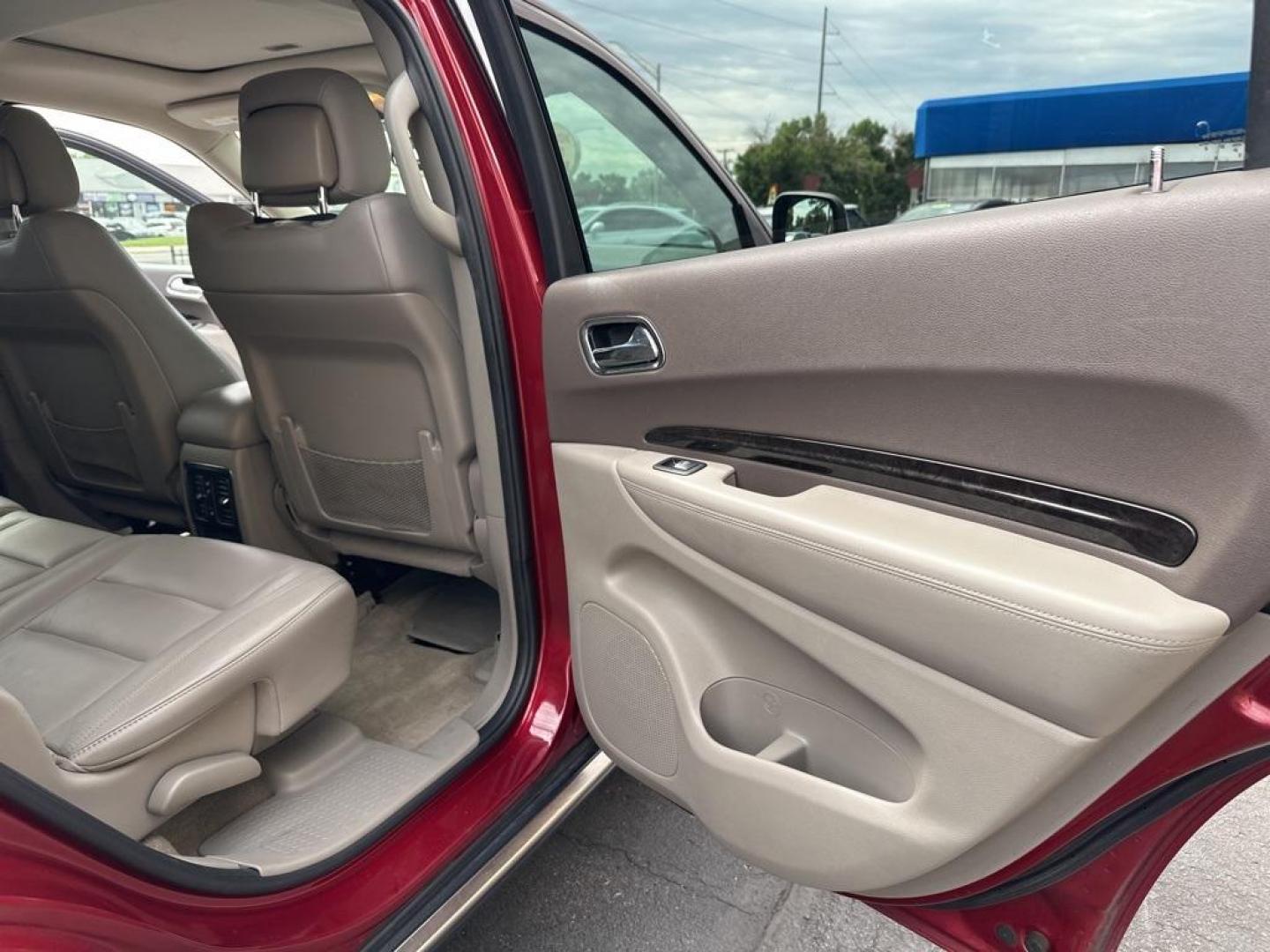 2013 Deep Cherry Red Crystal Pearlcoat /Dark Graystone/Medium Graystone Interior Dodge Durango Crew (1C4RDJDG6DC) with an 3.6L V6 Flex Fuel 24V VVT engine, Automatic transmission, located at 8595 Washington St., Thornton, CO, 80229, (303) 287-5511, 39.852348, -104.978447 - 2013 Dodge Durango<br><br>D1 Auto NEVER charges dealer fees! All cars have clean titles and have been inspected for mechanical issues. We have financing for everyone. Good credit, bad credit, first time buyers.<br><br>Please call Lakewood Location 303-274-7692 or Thornton 303-287-5511 to schedule a - Photo#18