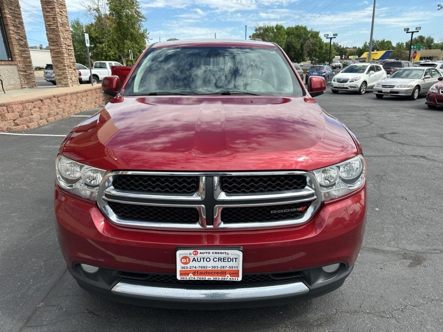 2013 Deep Cherry Red Crystal Pearlcoat /Dark Graystone/Medium Graystone Interior Dodge Durango Crew (1C4RDJDG6DC) with an 3.6L V6 Flex Fuel 24V VVT engine, Automatic transmission, located at 8595 Washington St., Thornton, CO, 80229, (303) 287-5511, 39.852348, -104.978447 - 2013 Dodge Durango<br><br>D1 Auto NEVER charges dealer fees! All cars have clean titles and have been inspected for mechanical issues. We have financing for everyone. Good credit, bad credit, first time buyers.<br><br>Please call Lakewood Location 303-274-7692 or Thornton 303-287-5511 to schedule a - Photo#2