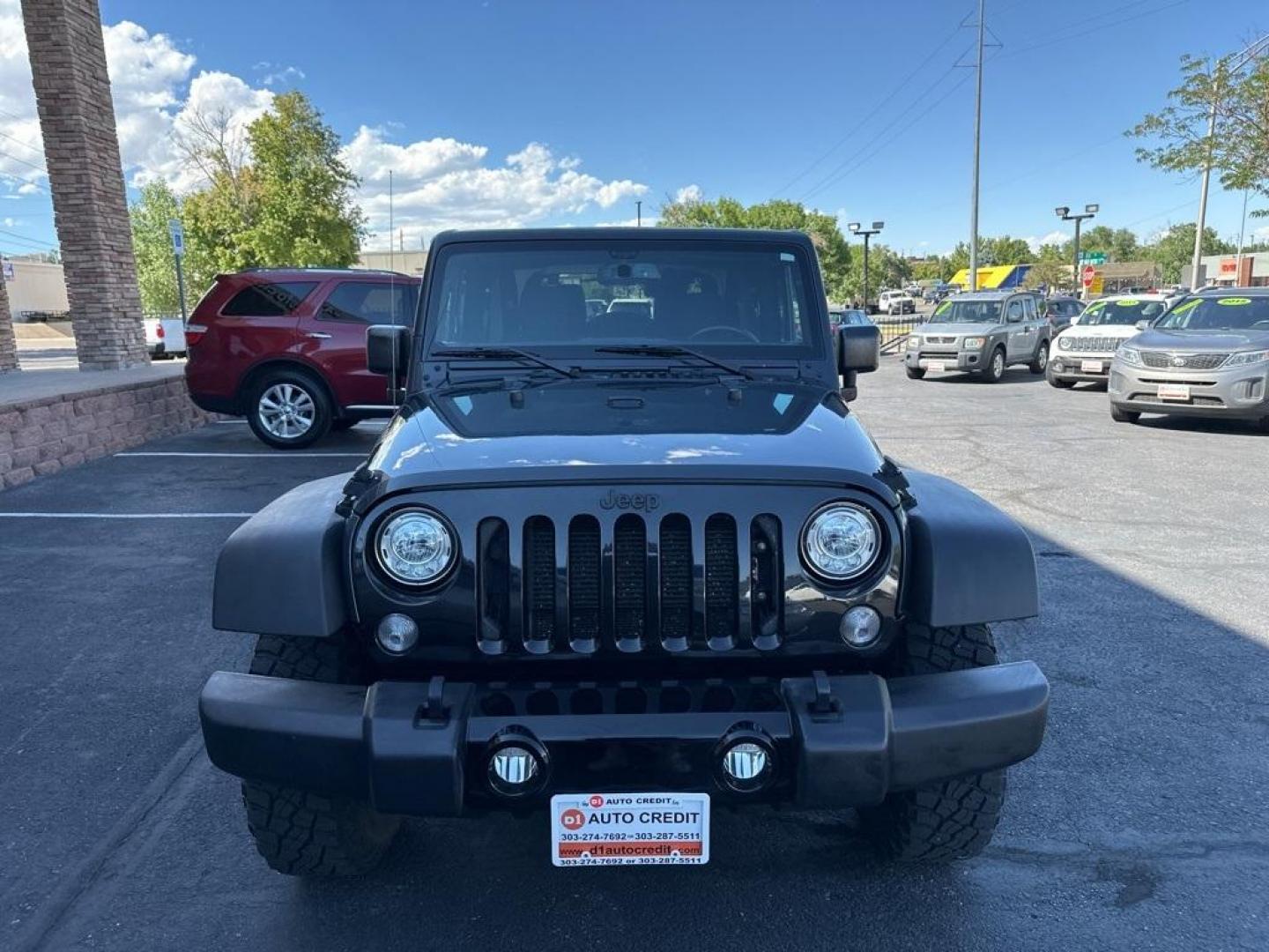 2017 Rhino Clearcoat /Black Jeep Wrangler Willys Wheeler (1C4GJWAG1HL) with an 3.6L V6 24V VVT engine, Automatic transmission, located at 8595 Washington St., Thornton, CO, 80229, (303) 287-5511, 39.852348, -104.978447 - 2017 Jeep Wrangler Willys with Wheeler Package in excellent condition with no signs of off road use. Loaded with power windows and locks, Bluetooth, Cruise Control, A/C and more. <br><br>All Cars Have Clean Titles And Are Serviced Before Sale., Clean Carfax, No Accident, New Tires, 4WD, Rhino Clear - Photo#2