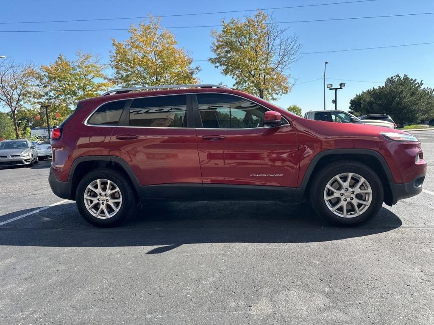 2017 Deep Cherry Red Crystal Pearlcoat /Black Jeep Cherokee Latitude (1C4PJMCB9HW) with an 2.4L I4 MultiAir engine, Automatic transmission, located at 10890 W. Colfax Ave., Lakewood, CO, 80215, (303) 274-7692, 39.739914, -105.120132 - 2017 Jeep Cherokee 4WDD1 Auto NEVER charges dealer fees! All cars have clean titles and have been inspected for mechanical issues. We have financing for everyone. Good credit, bad credit, first time buyers.Clean CARFAX.Please call Lakewood Location 303-274-7692 or Thornton 303-287-5511 to schedule a - Photo#4